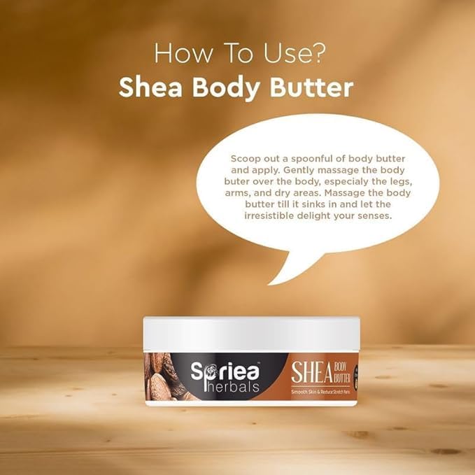 **Organic Shea Body Butter Cream with Vitamin E, Shea & Cocoa Butter – Deep Moisturizing & Nourishing for Dry Skin | Reduces Stretch Marks & Soothes Rough Skin (7 oz) – Perfect for Daily Hydration, Post-Shower Care & Pregnancy Skincare**