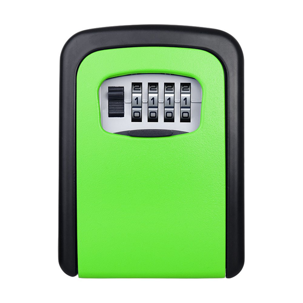 ELEOPTION 4 Digit Combination Key Lock Box - Secure Wall Mount Key Safe for Home, Office, Car & Outdoor Use | Weatherproof Key Storage with Digital Code Lock (Green) - Perfect for Vacation Homes, Rental Properties & Emergency Key Access