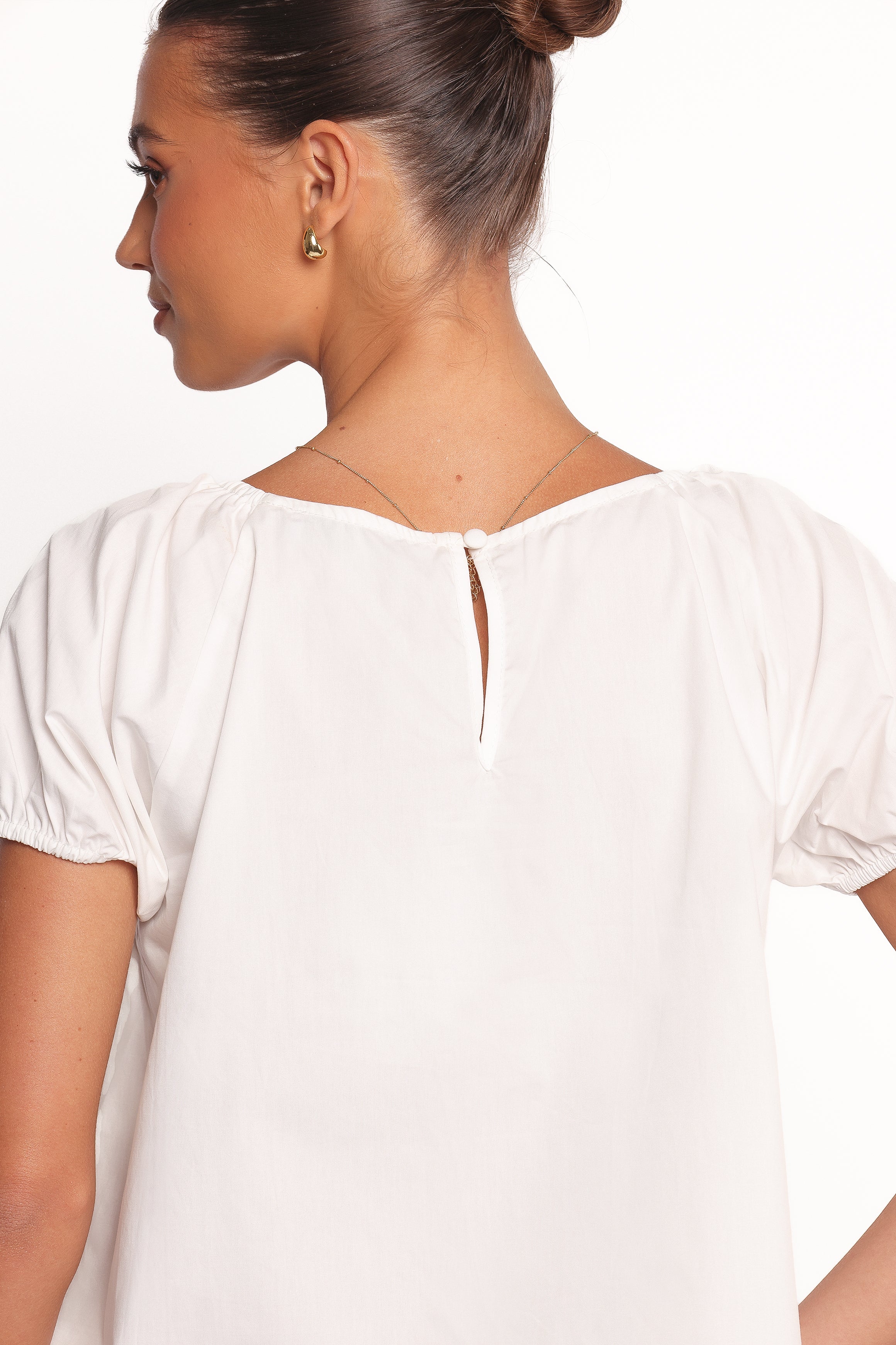 Abbott Pleated Top for Women - White Blouse for Office, Party & Casual Wear | Elegant & Comfortable Tunic Shirt