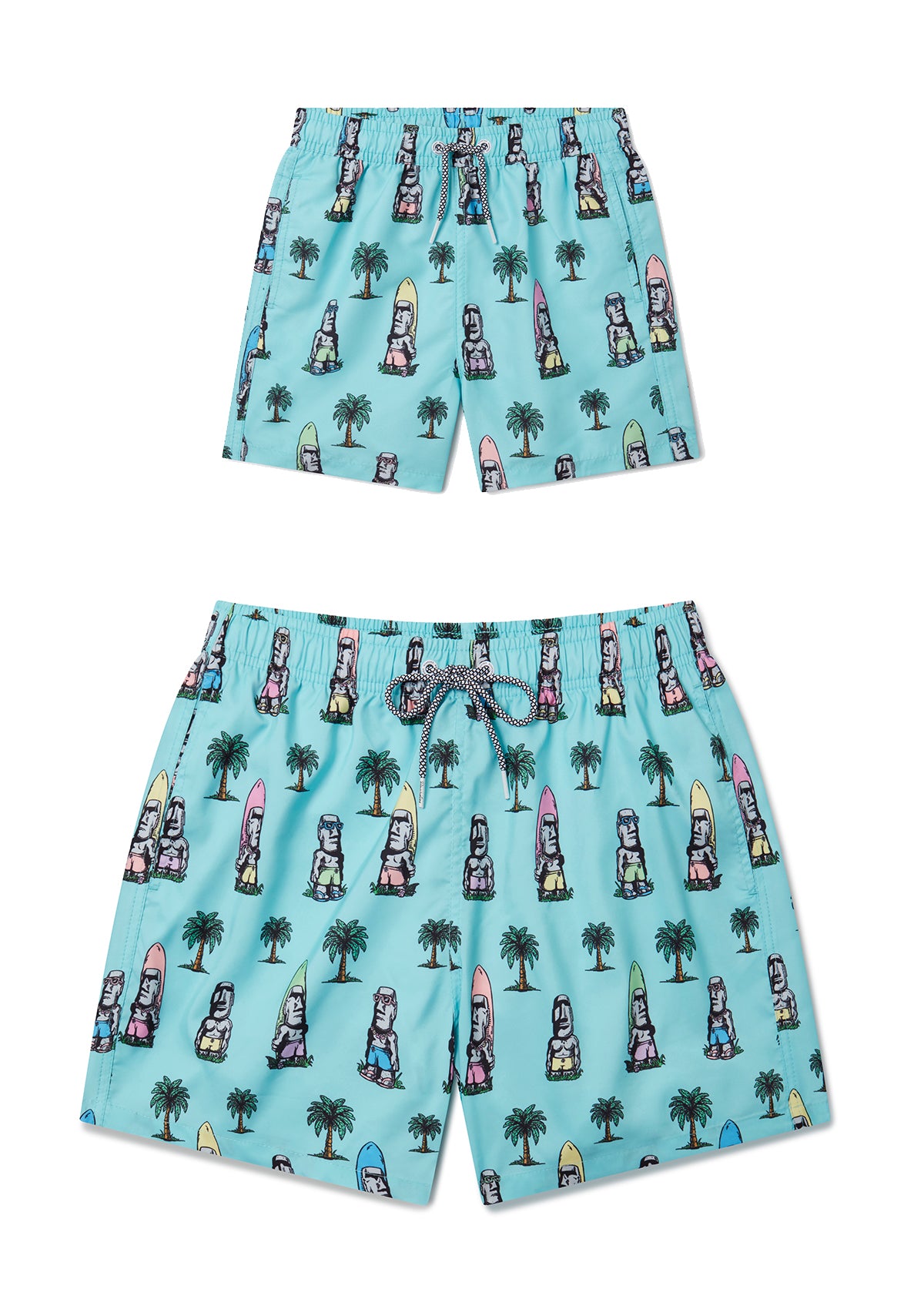 Island Elders Swim Shorts for Men - Father & Son Matching Swimwear Set - Beach, Pool & Vacation Outfits