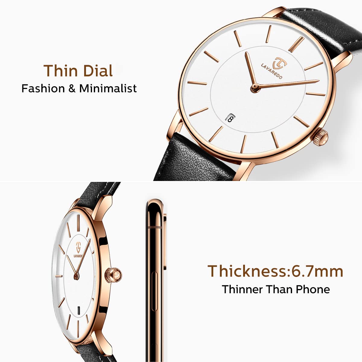 BEN NEVIS Men's Minimalist Analog Watch with Date & Leather Strap - Stylish Casual & Business Timepiece for Everyday Wear