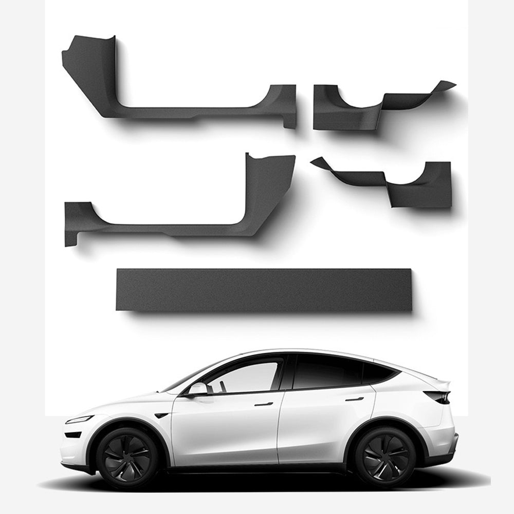 2025+ Tesla Model Y Juniper Premium TPE Door Sill Guards (5-Piece Set) - Custom Fit Carpet Protectors for Interior Protection | Durable Scratch-Resistant Mats for Model Y SUV | Perfect for Daily Commute, Road Trips & Family Protection