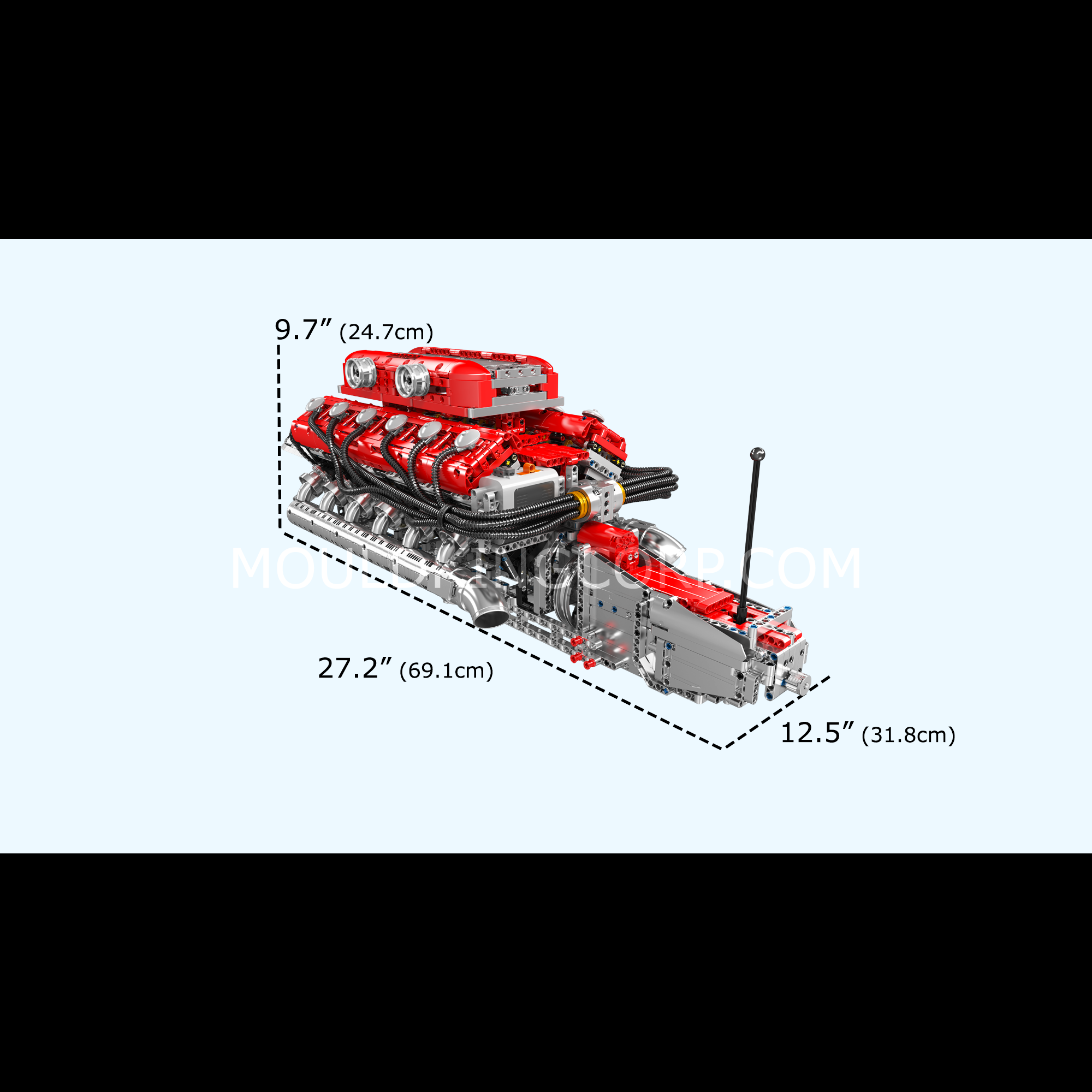 Mould King 10169 Italian Supercar V12 Engine Building Kit | 3,472 Piece Model Car Construction Set for Adults & Teens | Perfect for STEM Learning, DIY Projects & Car Enthusiasts