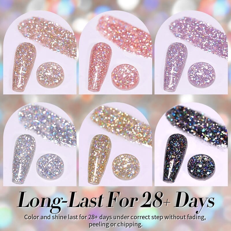 Glitter Reflective Gel Polish - SZ09 Dream Star 10ml Nail Art Kit for Salon & Home Manicure - Long Lasting UV/LED Gel for Party, Wedding & Special Occasions