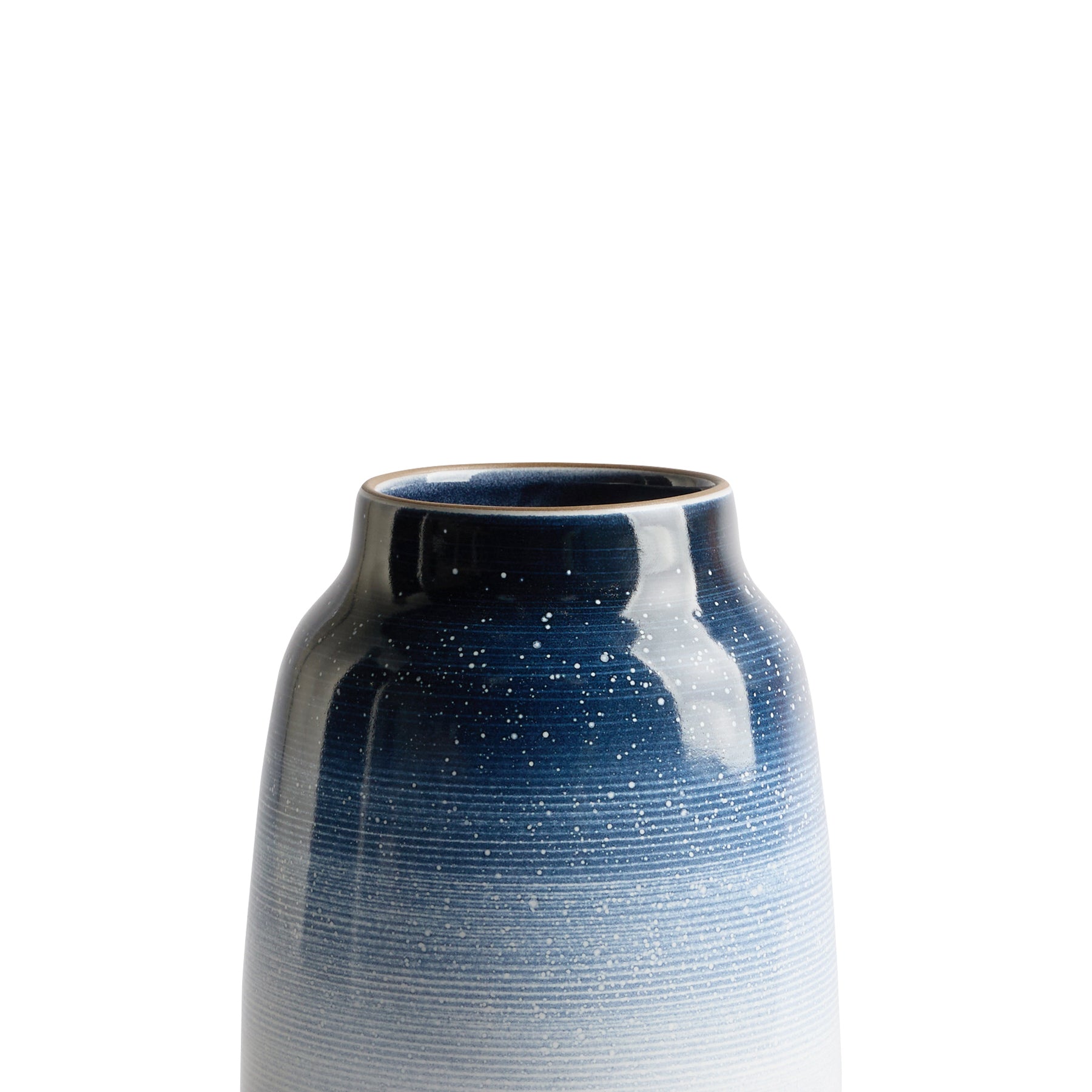 Midnight Blue, Stillwater Green & Opaque White Wide Vase - Elegant Floral Centerpiece for Home Decor, Wedding, Dining Table & Office Arrangements