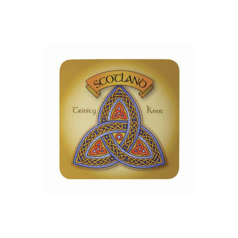 Celtic Trinity Knot Coasters Set of 4 - Stainless Steel Drink Coasters with Non-Slip Base - Perfect for Pub, Home Bar, and Whiskey Tasting - Scottish Heritage Home Decor Gift