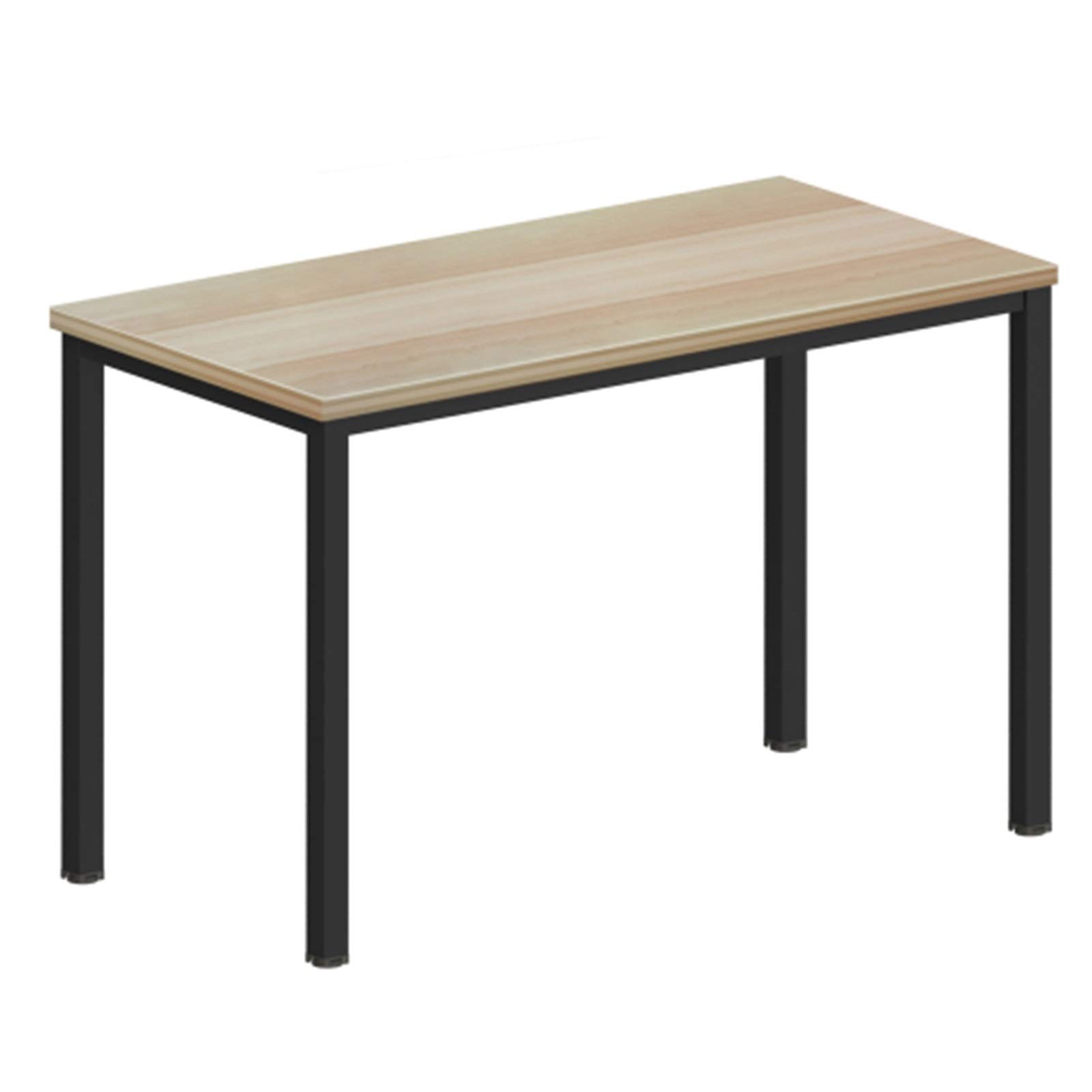 47-inch Beige MDF & Metal Computer Desk with Shelves - Modern Minimalist Study Desk for Home Office, Dining & Living Room - Sturdy Multi-Function Storage Table for Work, Study & Small Space Organization