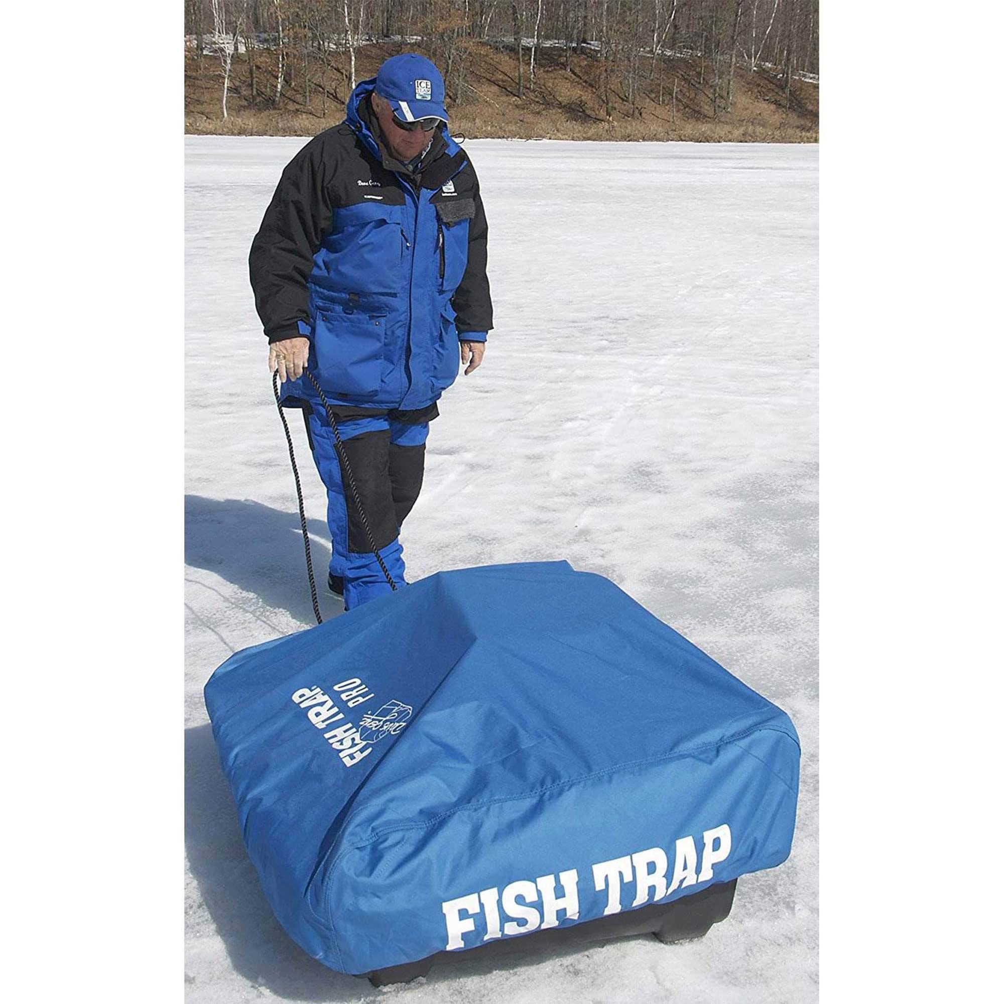 CLAM 9973 Pop-Up Protective Travel Cover for Kenai & Kenai Pro Ice Fishing Tents | Durable Shelter Accessory | Blue | Perfect for Winter Fishing Trips & Outdoor Adventures