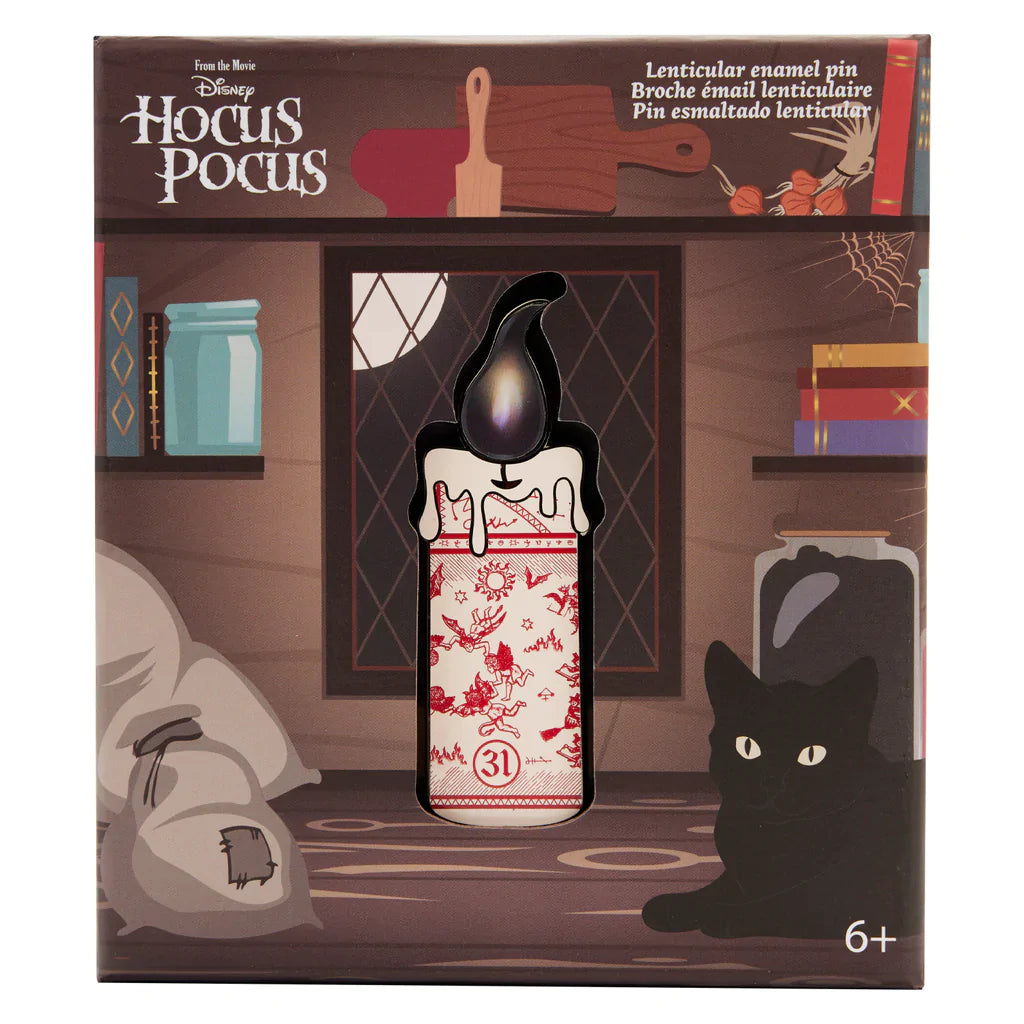 Loungefly Hocus Pocus Lenticular Black Flame Candle Pin - Disney Halloween Collectible Accessory for Cosplay, Costume Parties & Disney Fans