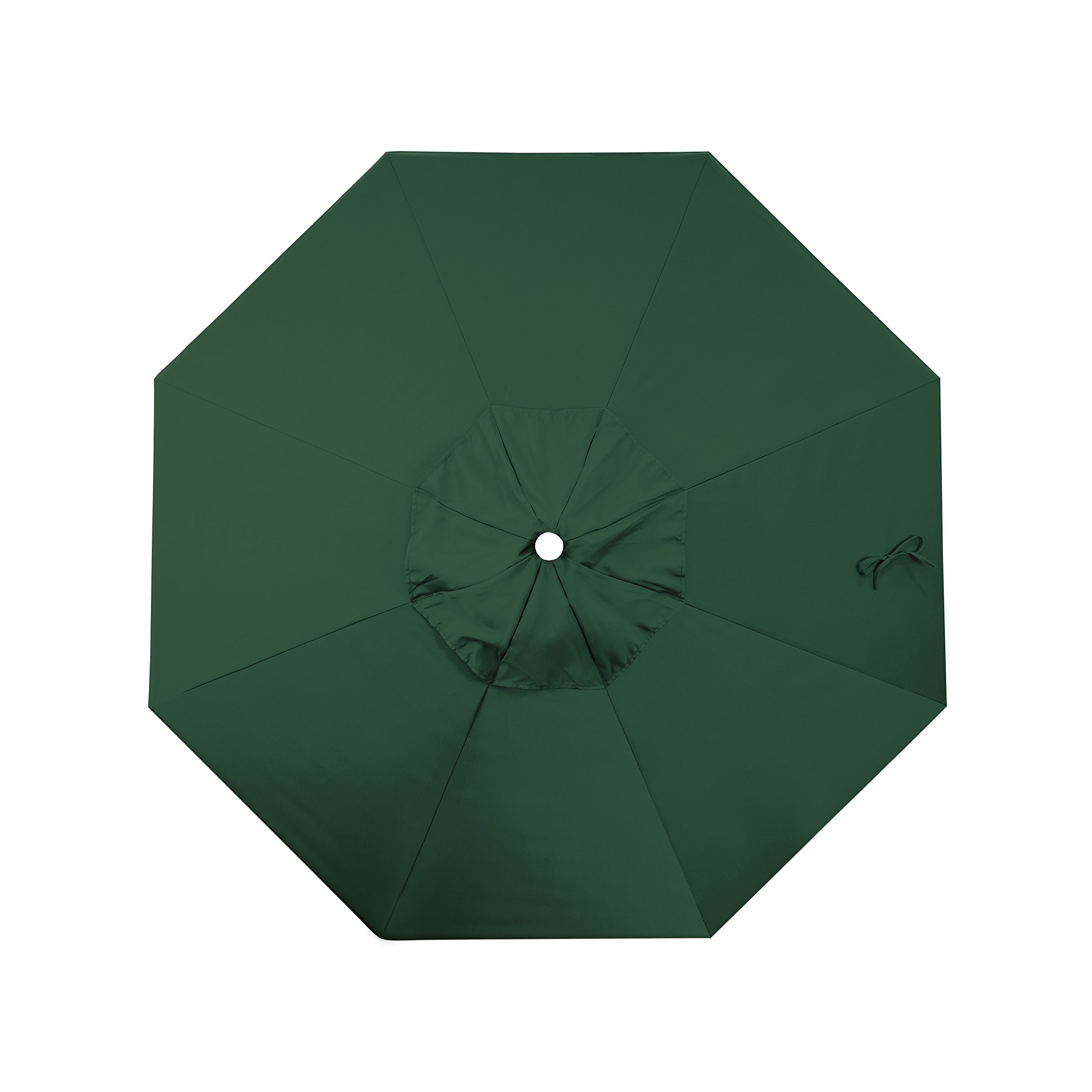9' Round Aluminum Cantilever Umbrella with Crank Lift & 360° Rotation - Bronze Pole & Hunter Green Canopy - Perfect for Patio, Poolside, and Outdoor Dining Areas