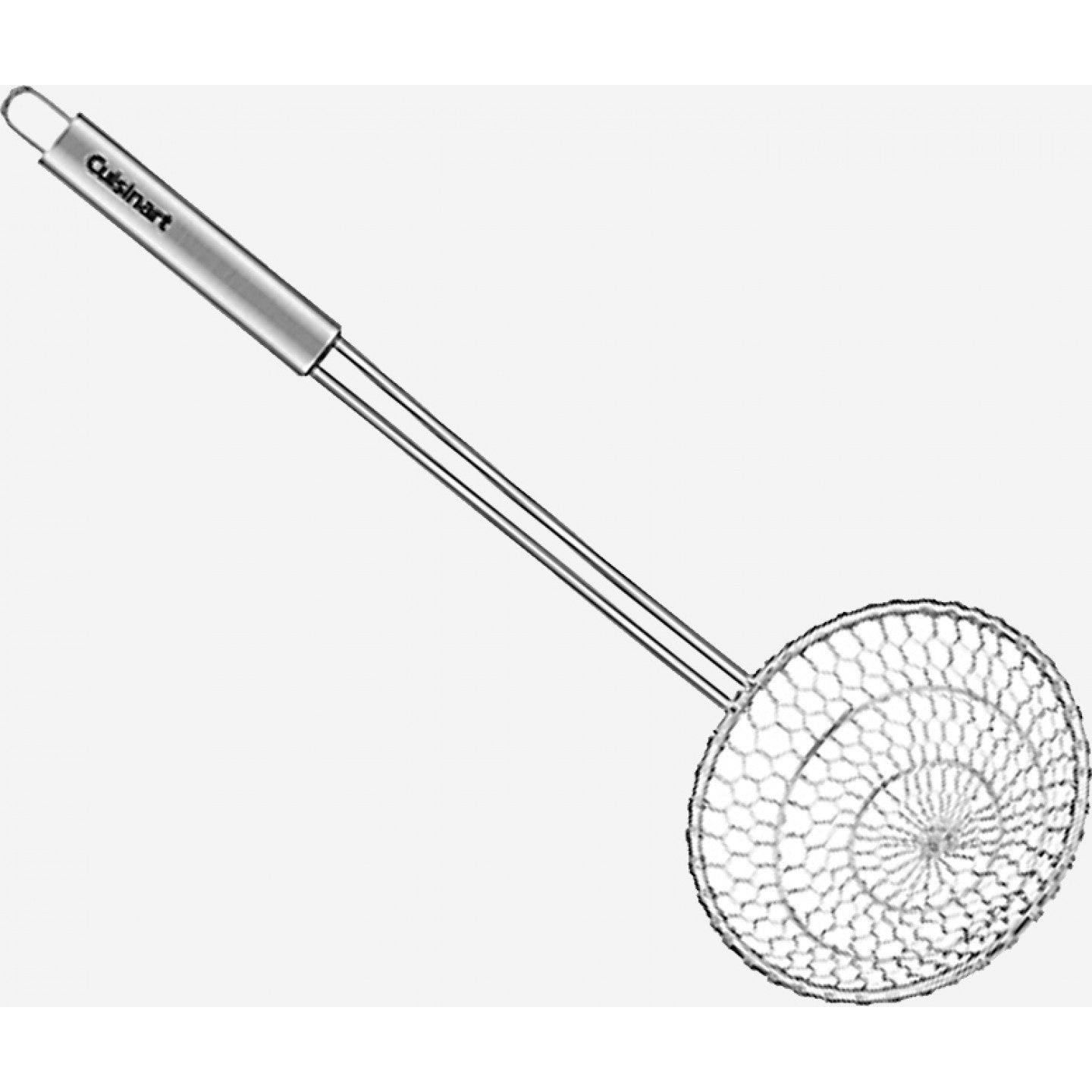 Cuisinart Spider Strainer - 6.5 Inch Stainless Steel Pasta & Noodle Strainer with Long Handle - Perfect for Cooking, Draining Pasta, and Deep Frying - Ideal for Home Kitchen & Restaurant Use