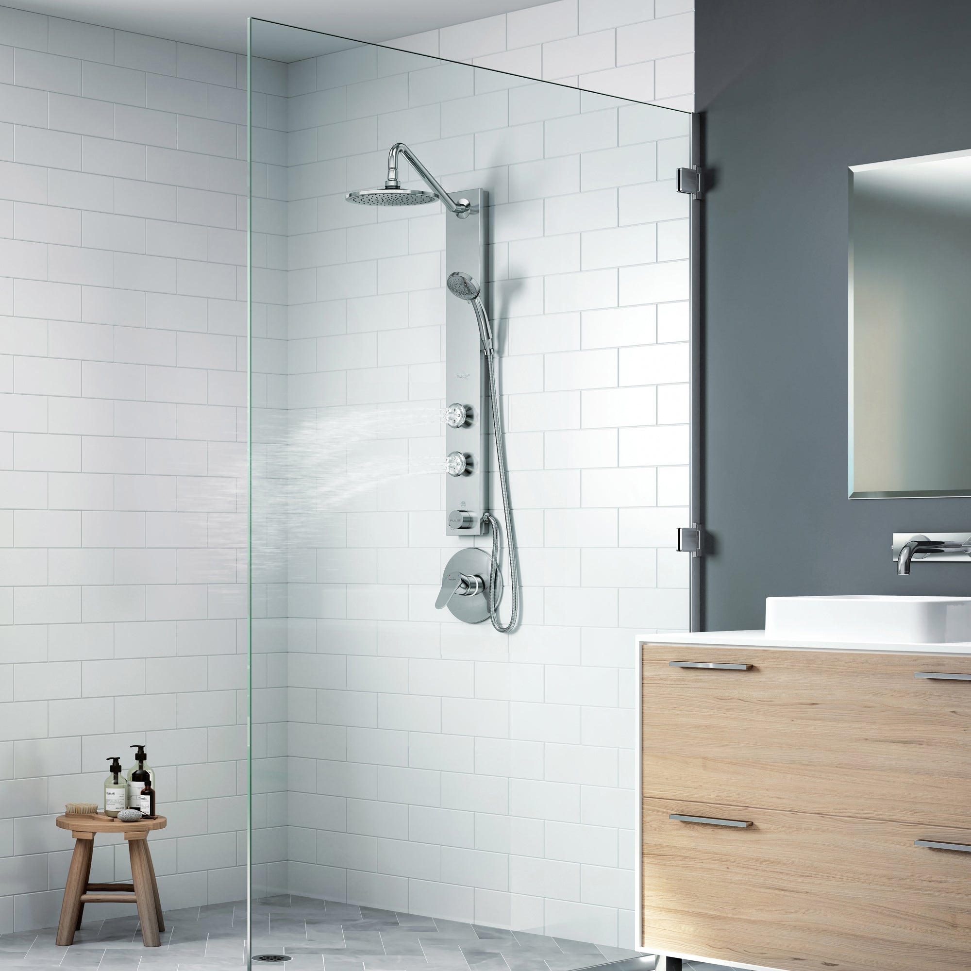 PULSE ShowerSpas Aloha Shower System - 1021 | Luxury Rainfall Shower Head with Handheld Sprayer | Perfect for Bathroom Remodel & Spa-Like Experience at Home