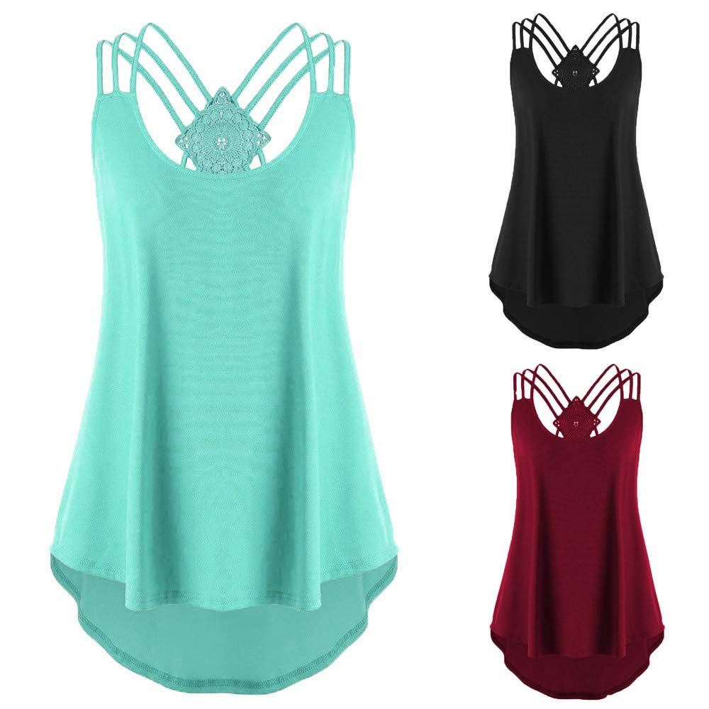 Trendy Sexy Cross Back Tank Top for Women - Summer Casual Sleeveless Workout Tops - Comfortable Solid Basic Tunic for Gym, Yoga, Beach & Going Out