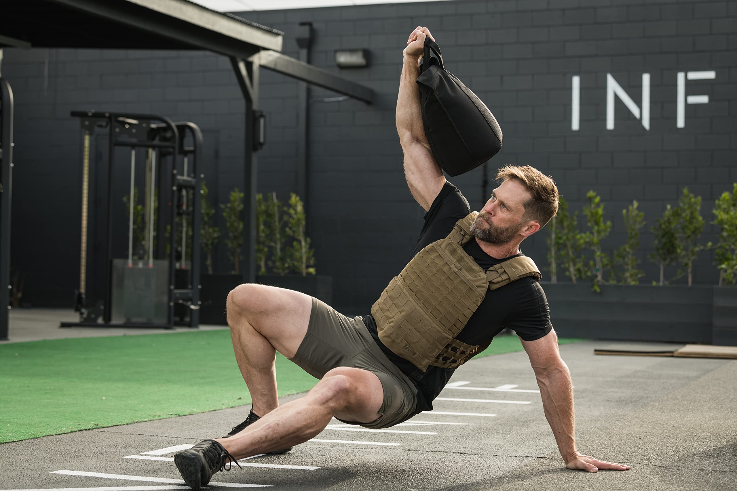 5.11 TacTec Tactical Weighted Vest for Fitness & Workout - Lightweight Durable Nylon Construction - Adjustable Waist (XS-XL) - Style 56100 in Dark Navy - Perfect for CrossFit, Running, Strength Training & Military Exercises