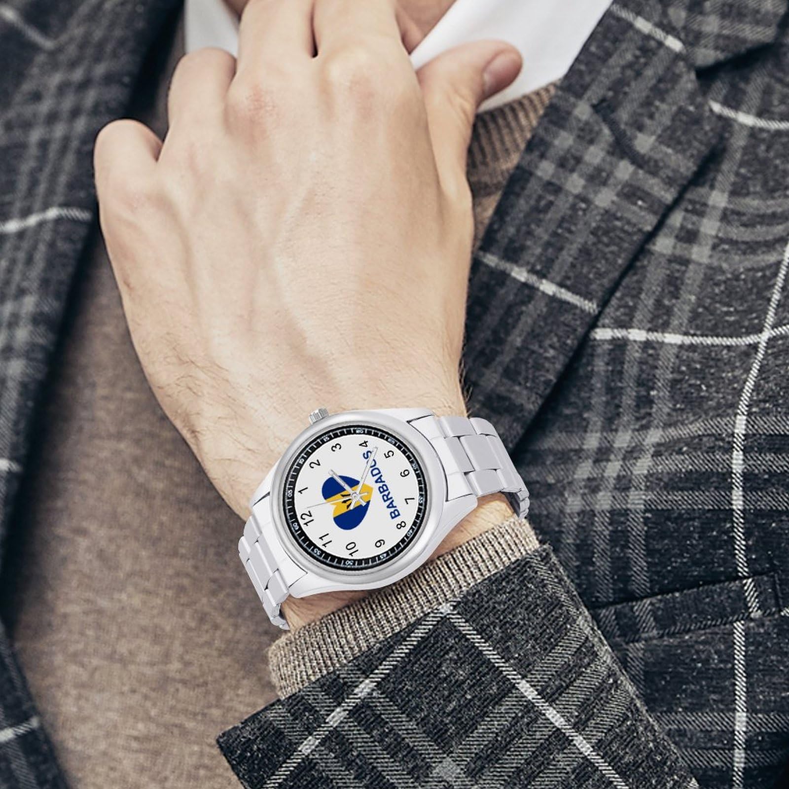 Barbados Men's Bracelet Watch - Elegant Business Dress Quartz Watch for Men & Women - Perfect Gift for Him/Her - Ideal for Office, Formal Events & Special Occasions