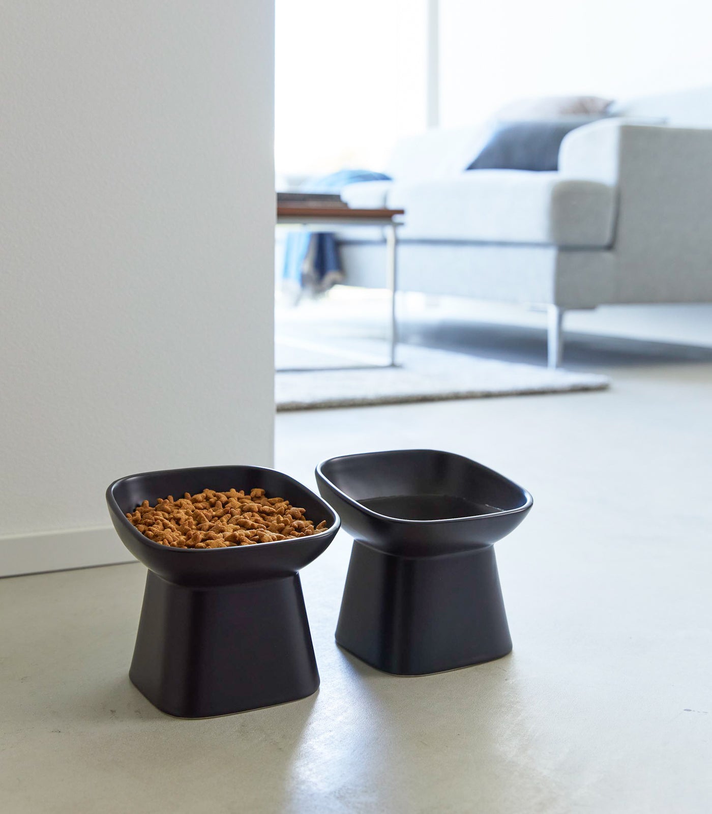 Stainless Steel Tilted Pet Food Bowl for Dogs & Cats - Non-Slip Elevated Design for Better Digestion - Perfect for Small, Medium & Large Breeds - Indoor & Outdoor Use