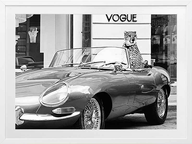 Stylish Cat Art Print Framed Wall Decor - Perfect for Living Room, Bedroom & Office Décor