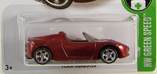 2016 Hot Wheels Super Treasure Hunt HW Green Speed Tesla Roadster Diecast Car - Collectible Toy for Kids & Adults, Perfect for Display & Racing Fun