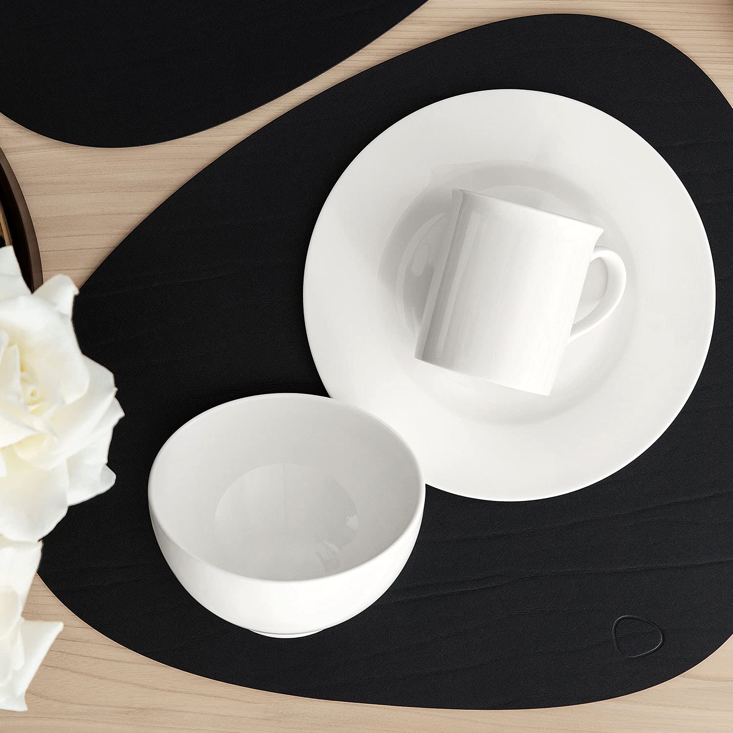 Premium Villeroy & Boch Twist Porcelain Coffee Mugs Set of 6 - Elegant White 300ml Cups, Dishwasher Safe for Daily Use - Perfect for Home, Office & Gifts