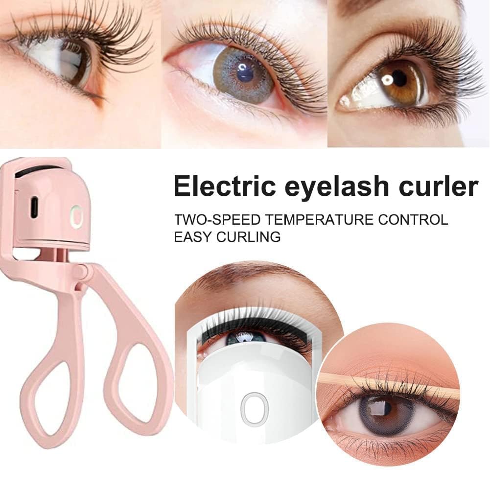 Premium USB Rechargeable Electric Eyelash Curler with Silicone Pressure Pad - Waterproof, Pain-Free Lash Curling for Natural Volume & Lift - Perfect for Daily Makeup, Special Occasions & Travel (Multi-Color)