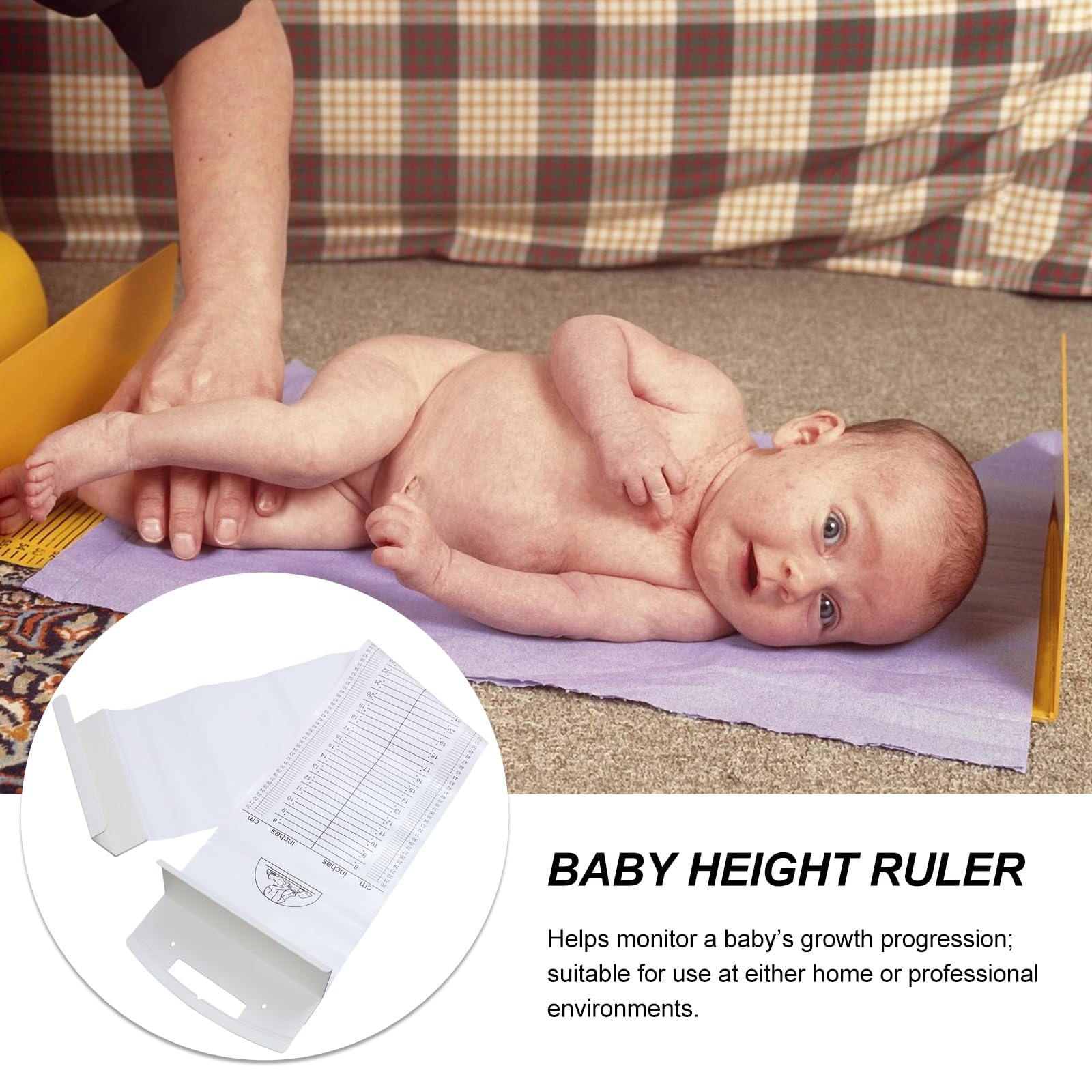 Baby Growth Height Chart - Soft Non-Slip Measuring Mat for Newborns, Toddlers & Kids | Accurate Wall-Mounted Infant Growth Ruler | Perfect for Nursery, Bedroom & Playroom Decor