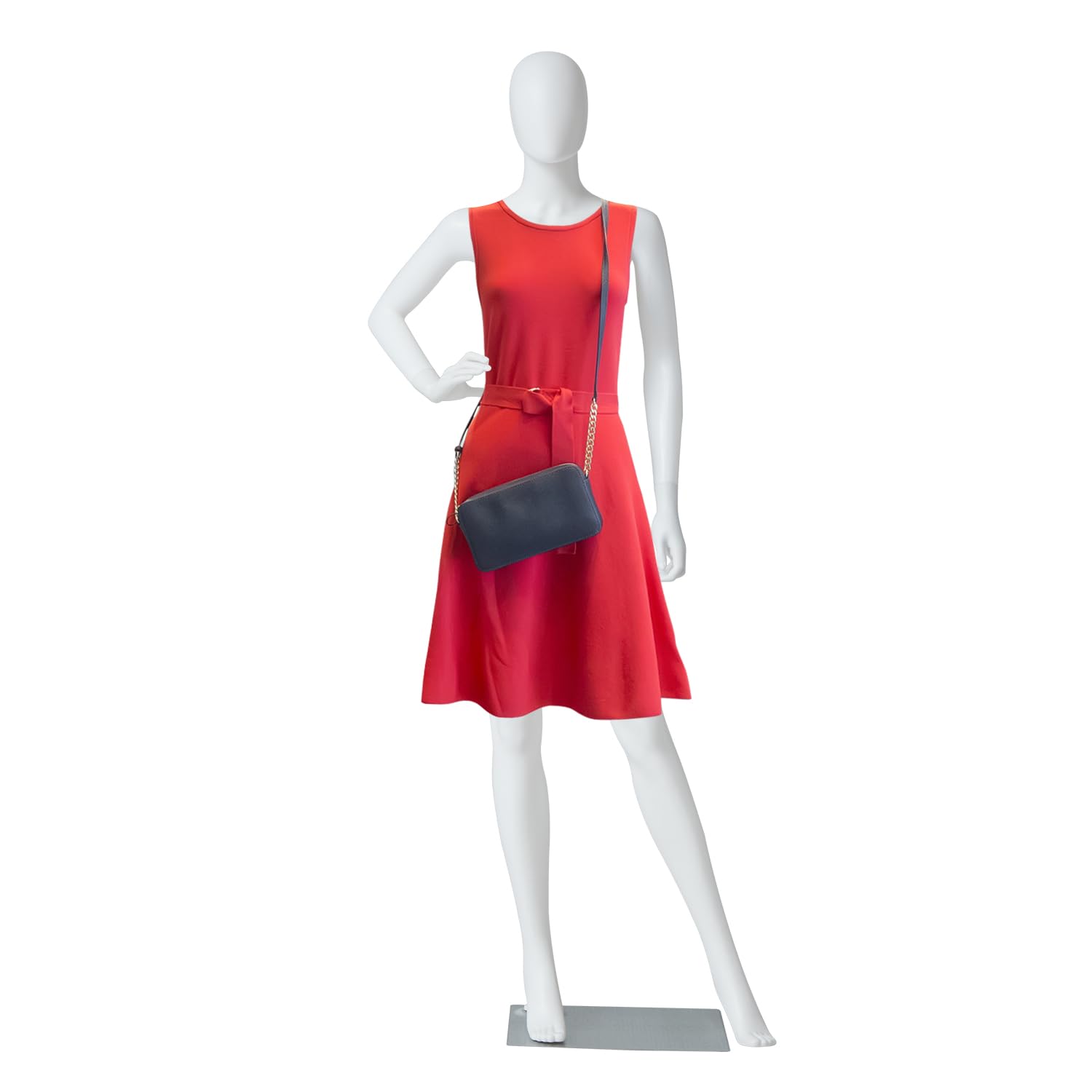 Kinfant Adjustable Female Full Body Mannequin with Detachable Dress Form & Metal Base - White Fashion Display Model for Clothing Design, Boutique Store, Window Display & Tailoring Workshop