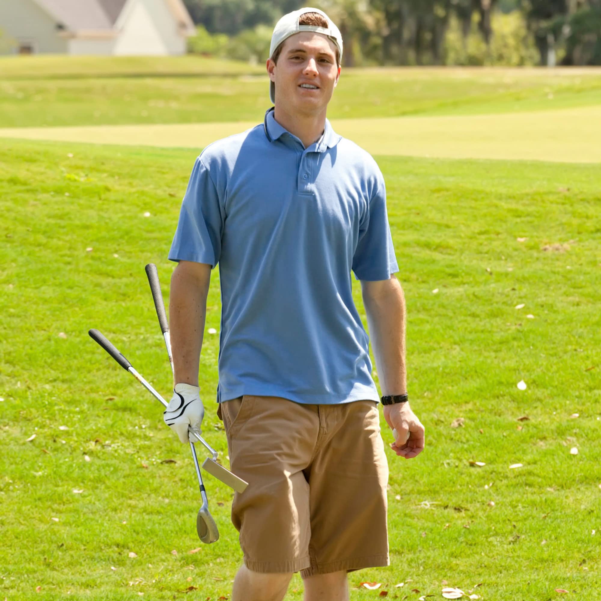 **Men's Quick Dry Moisture Wicking Golf Polo Shirts - Breathable Short Sleeve Casual Shirt for Golf, Work & Outdoor Activities**