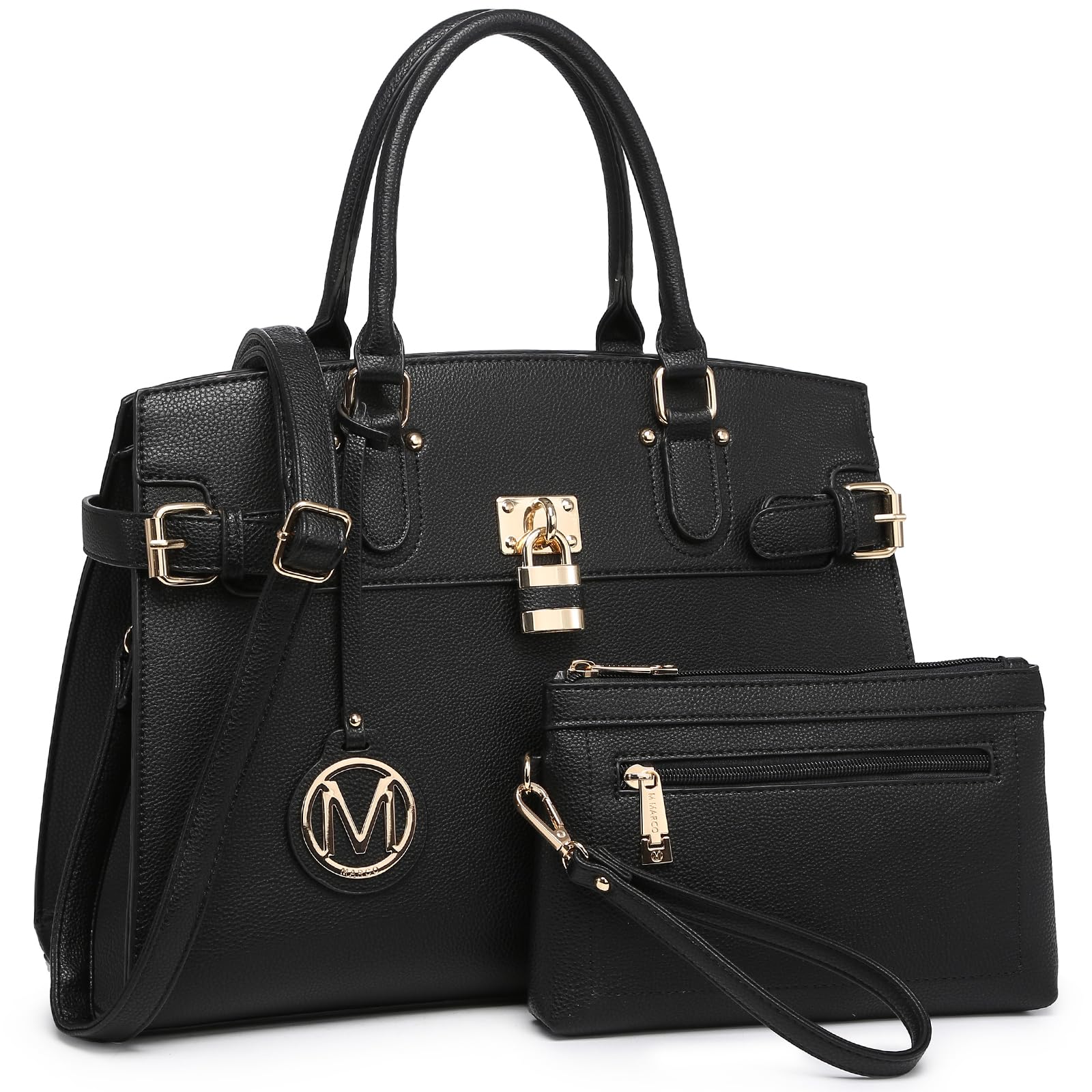 Stylish Women's Handbags & Purses - Fashion Satchel Tote Work Bag with Top Handle & Shoulder Strap + Matching Wristlet - Perfect for Office, Travel & Everyday Use