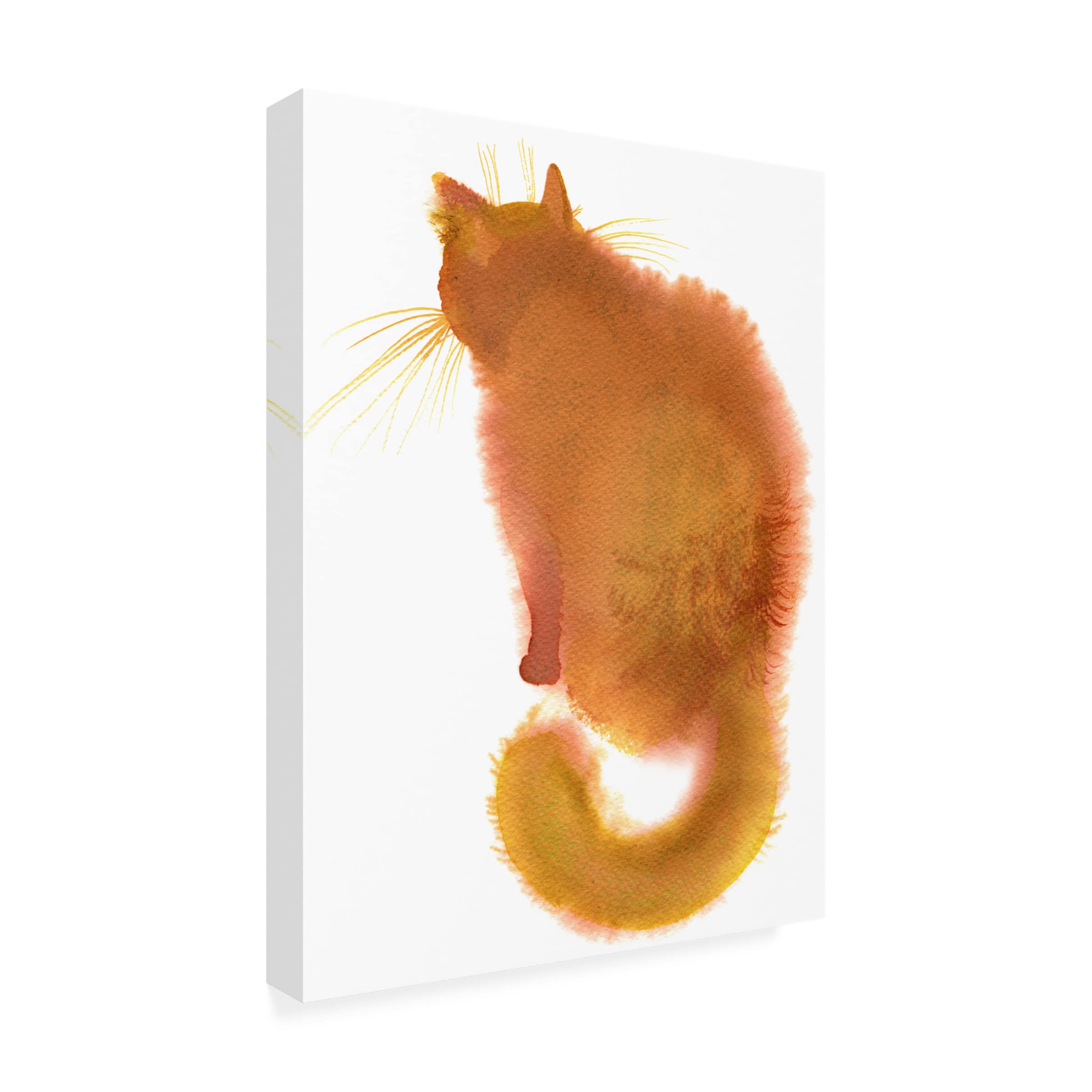 Trademark Fine Art 'Ginger Cat' Canvas Wall Art by Elena Bolgova - Hand-Painted Home Decor for Living Room, Bedroom & Office