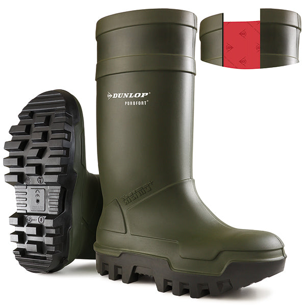 DUNLOP PUROFORT THERMO+ Safety Wellington Boots - Waterproof, Insulated Work Boots for Men & Women - Perfect for Construction, Farming, and Outdoor Activities