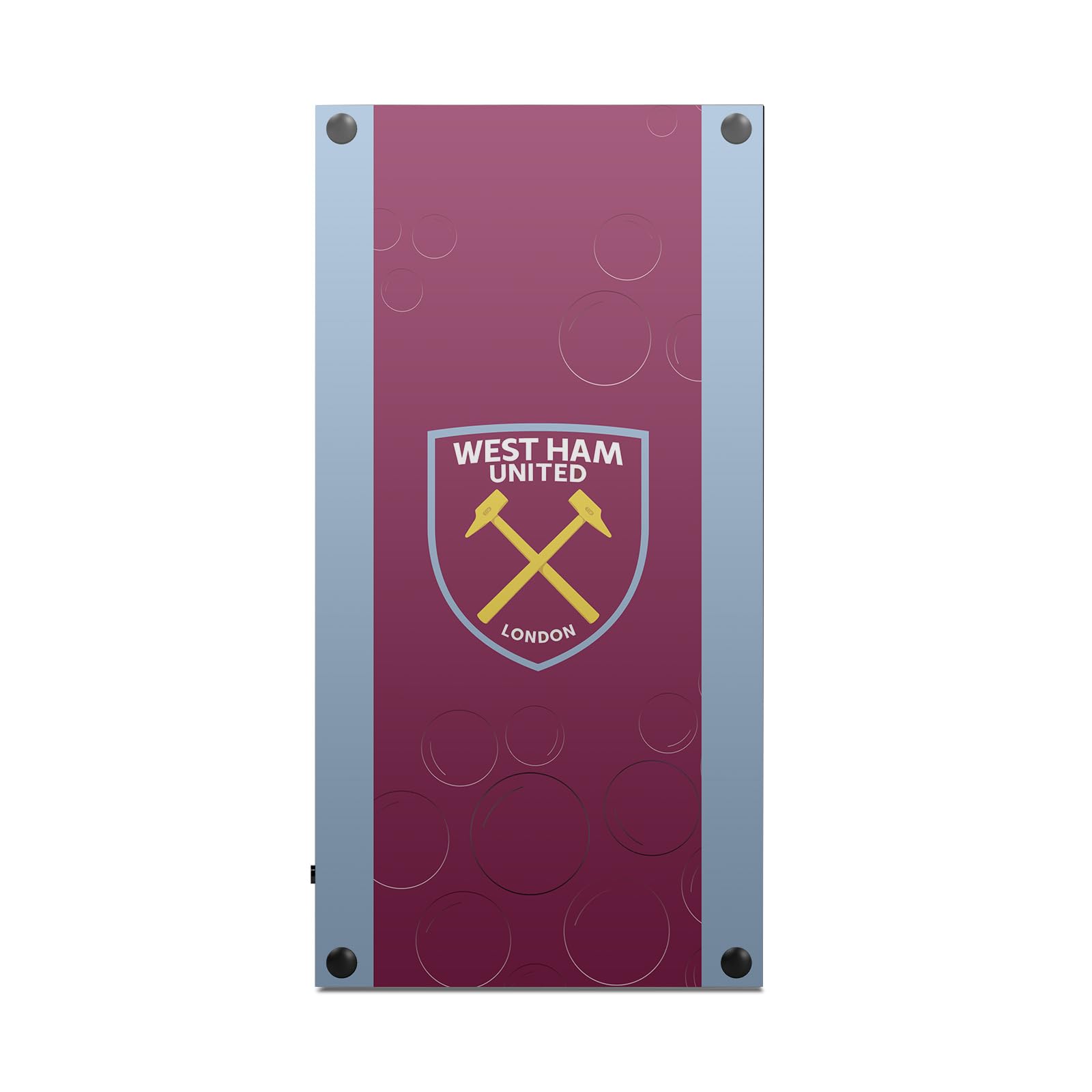 Official West Ham United FC Home 2023/24 Crest Vinyl Skin Decal Sticker Set - Compatible with Xbox Series X Console & Controller Bundle - Perfect for Gaming, Team Pride & Console Protection