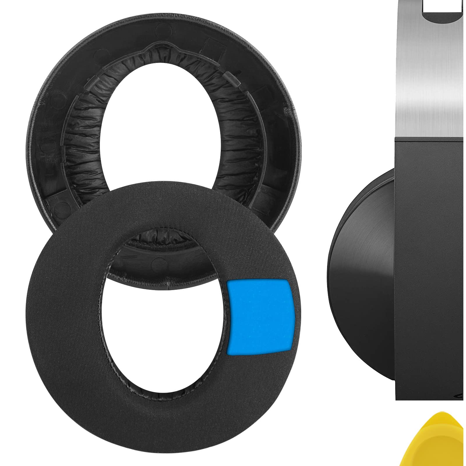Geekria Replacement Ear Pads for Sony PlayStation Platinum Wireless Headset (CECHYA-0090) - Comfortable Black Memory Foam Cushions for PS4 Gaming Headphones - Perfect for Long Gaming Sessions & Noise Isolation