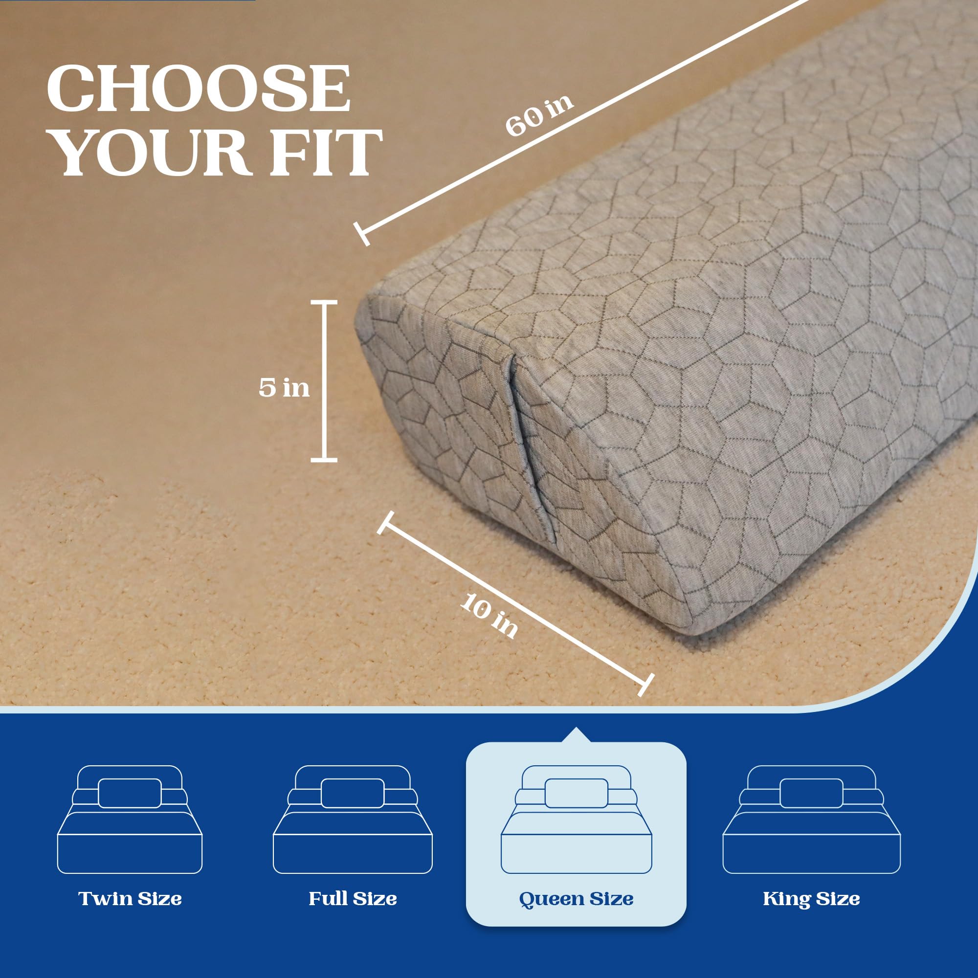 FeelAtHome Bed Gap Filler for Queen Size Mattress (60