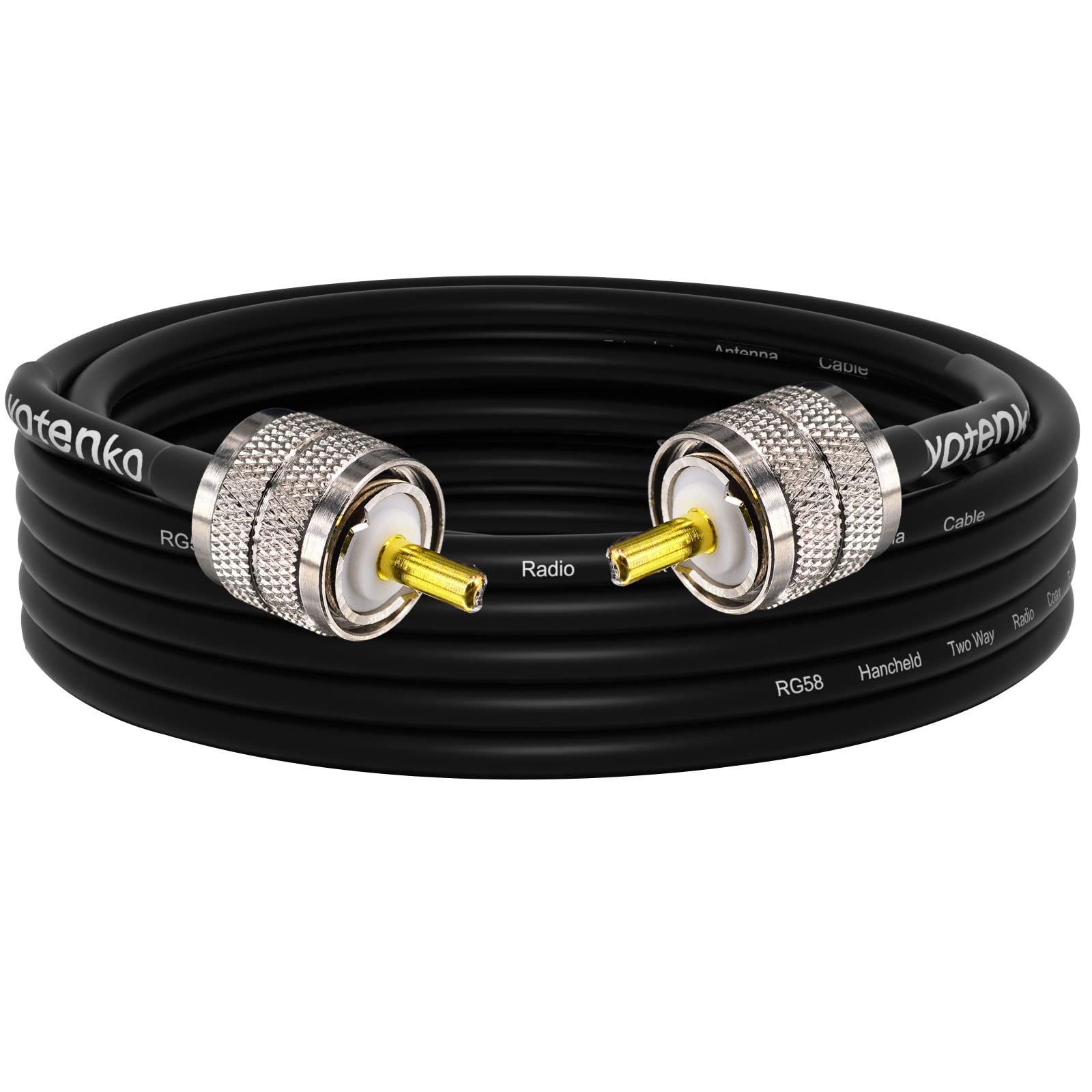 16.4ft CB Coax Cable - PL259 RG58 Coaxial Cable UHF Male to Male 50 Ohm Low Loss - for CB Radio, Ham Radio, SWR Meter, Dummy Load & Antenna Analyzer - Perfect for Vehicle Installation & Home Radio Stations