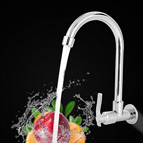 360° Rotating Kitchen Faucet - Wall Mounted for Home, Garden & Boat