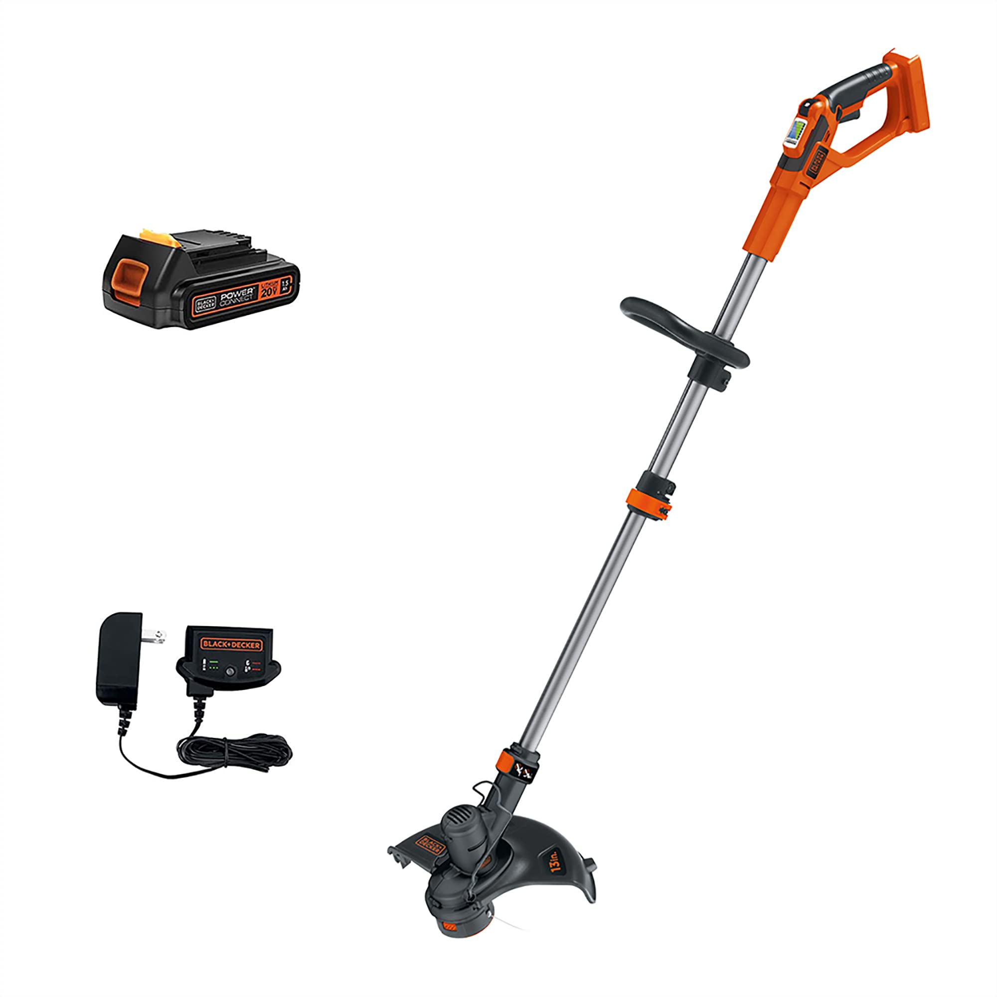 BLACK+DECKER 40V MAX* 13-Inch 2-in-1 Cordless String Trimmer & Edger with POWERCOMMAND Kit (LST136) - Perfect for Lawn Care, Yard Maintenance & Landscaping