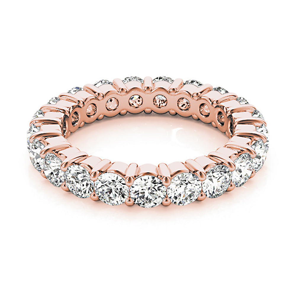 3.0 Carat Round Diamond Eternity Ring for Women - 14K White Gold Wedding Band, Anniversary Gift for Her - Perfect for Engagement, Proposal & Special Occasions