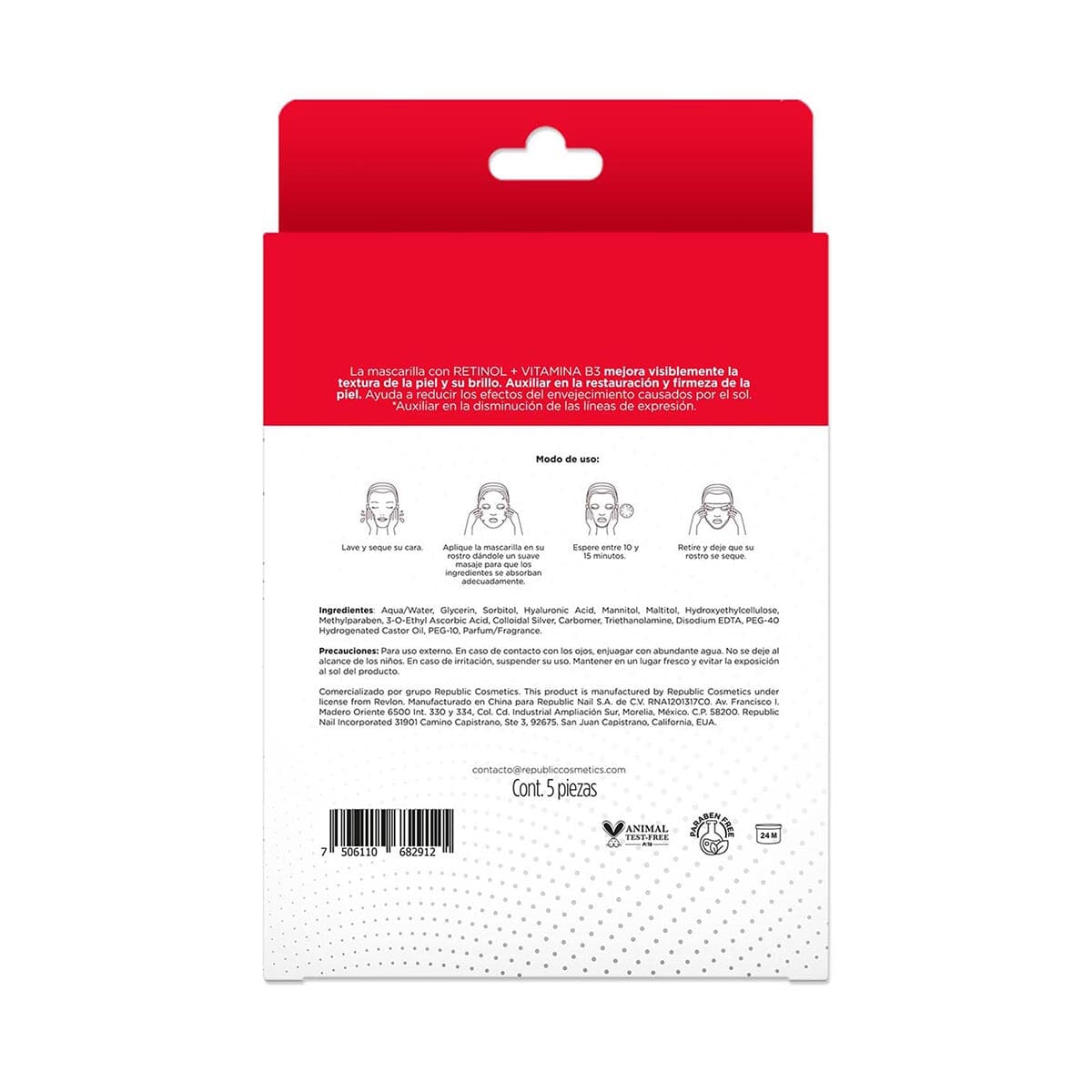 Revlon Pure Retinol Facial Mask - Anti-Aging & Hydrating Face Mask for Glowing Skin | Perfect for Nighttime Skincare Routine & Spa Days