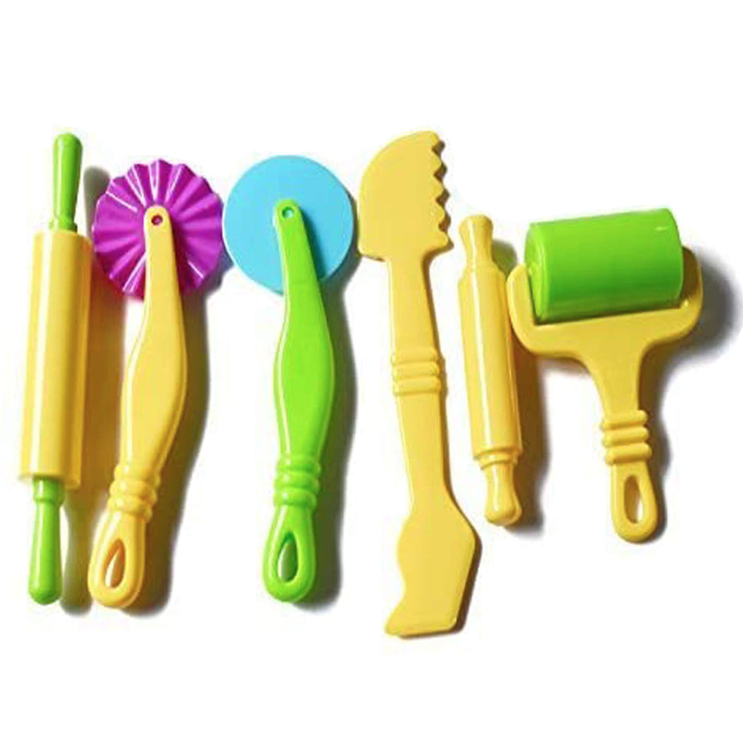 6-Piece Kids Clay & Dough Tool Kit - Non-Toxic, Colorful Modeling Tools for Creative Play - Perfect for Arts & Crafts, Preschool Learning & Sensory Development
