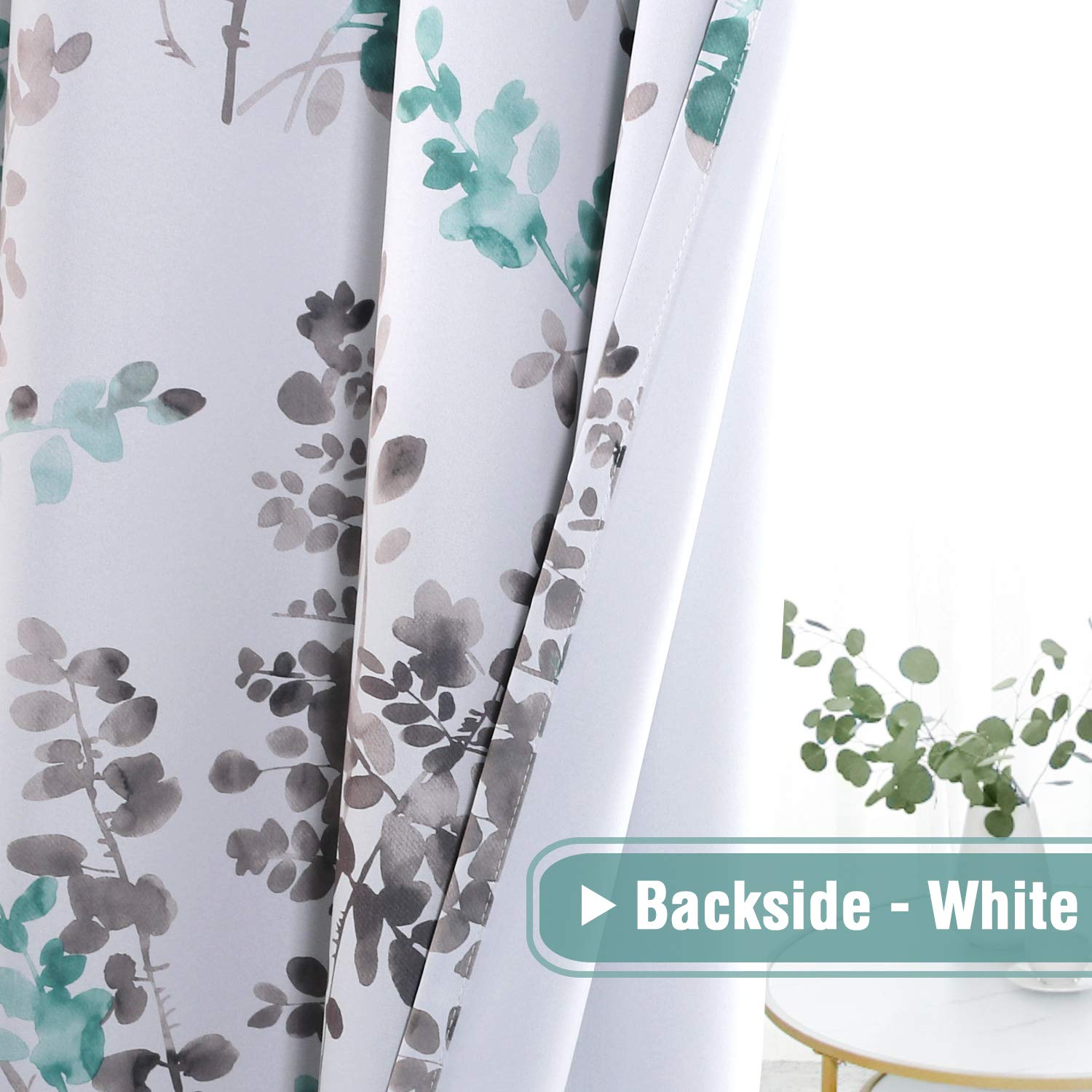 H.VERSAILTEX Floral Print Blackout Curtains 63
