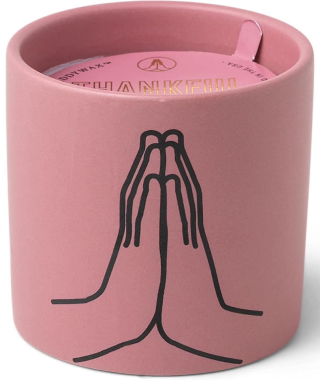 Paddywax Scented Candles - Matte Ceramic Impressions Collection Artisan Candle, 5.75-Ounce, Thankful for You Fragrance - Perfect for Home Decor, Relaxation & Gift Giving