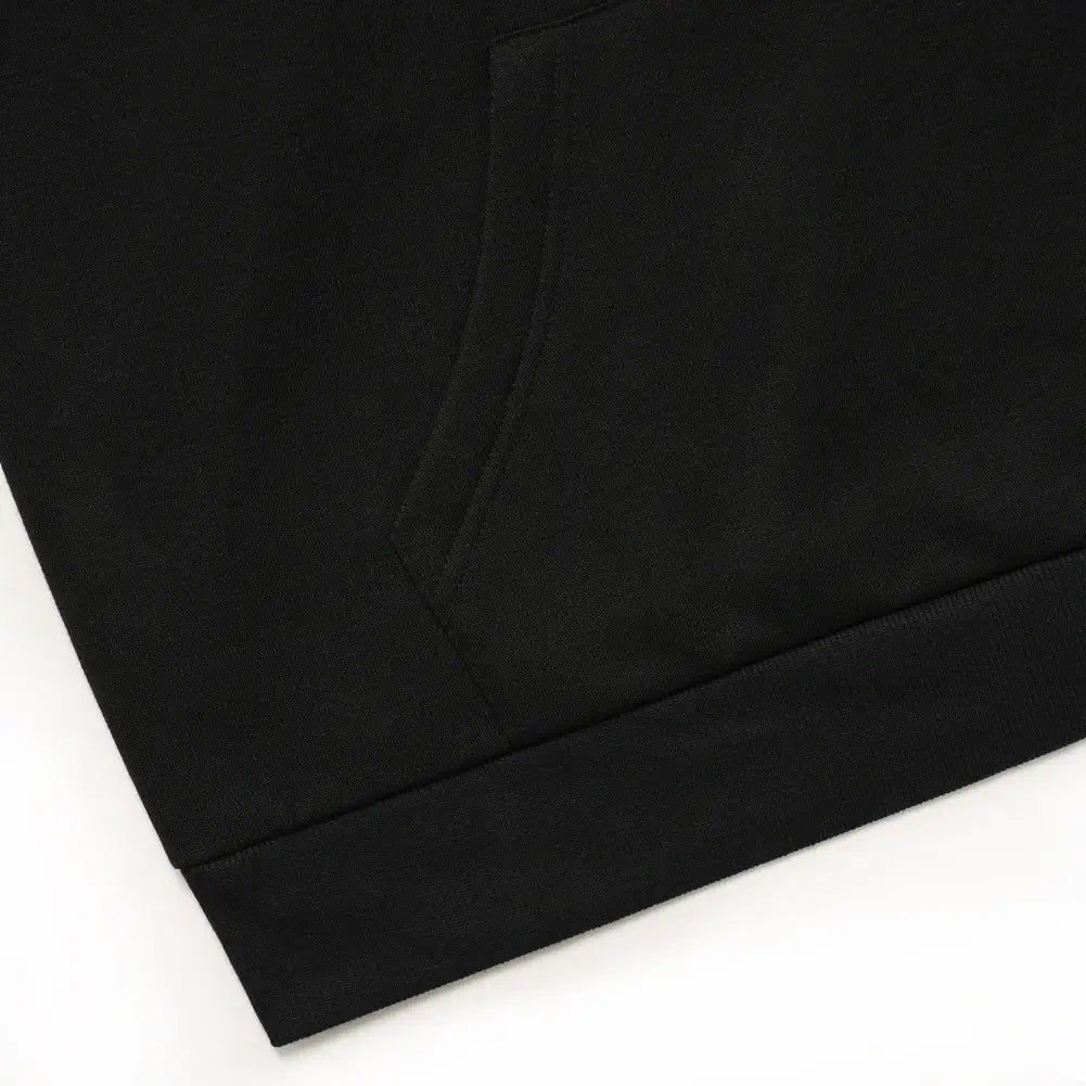 Solid Color Black Hoodie for Men & Women - Soft Cotton Pullover Sweatshirt for Casual Wear, Gym, and Outdoor Activities