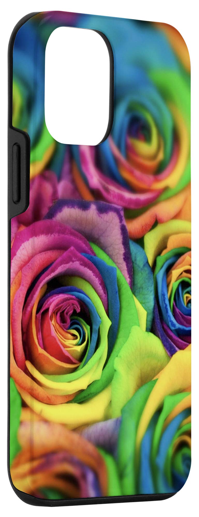iPhone 12 mini 彩虹玫瑰多色 LGBTQ 手机壳 - 保护与个性兼具，适合日常使用、聚会和节日庆典