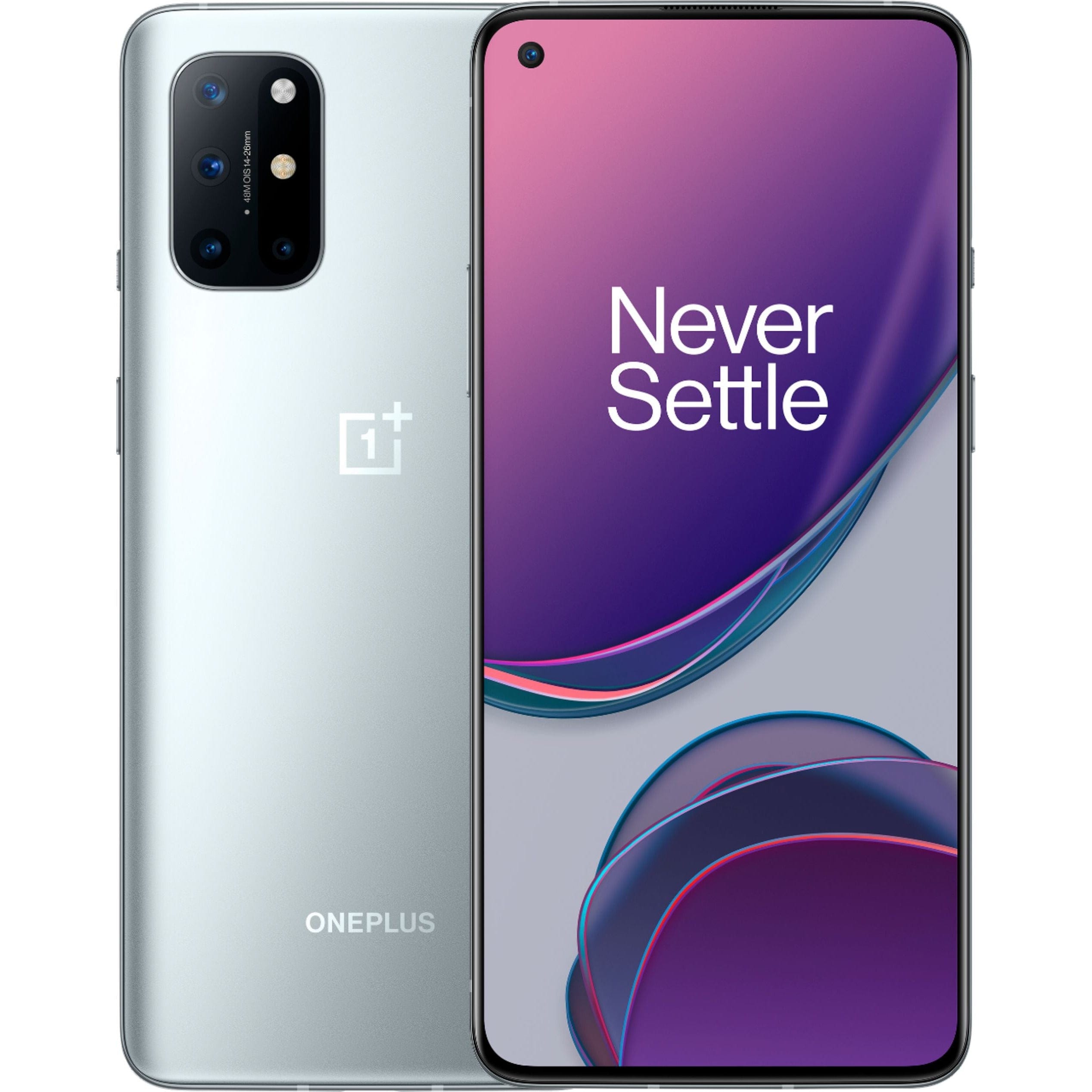 OnePlus 8T+ 5G Smartphone - T-Mobile Compatible - 256GB Storage - Lunar Silver Color - Fast Charging & 120Hz Display - Perfect for Gaming & Streaming