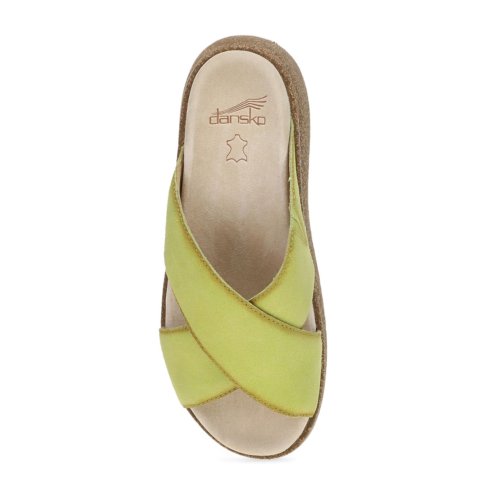 Dansko Bridget Slide Sandal for Women - Comfortable Lime Burnished Suede Sandals | Perfect for Summer, Beach & Casual Wear