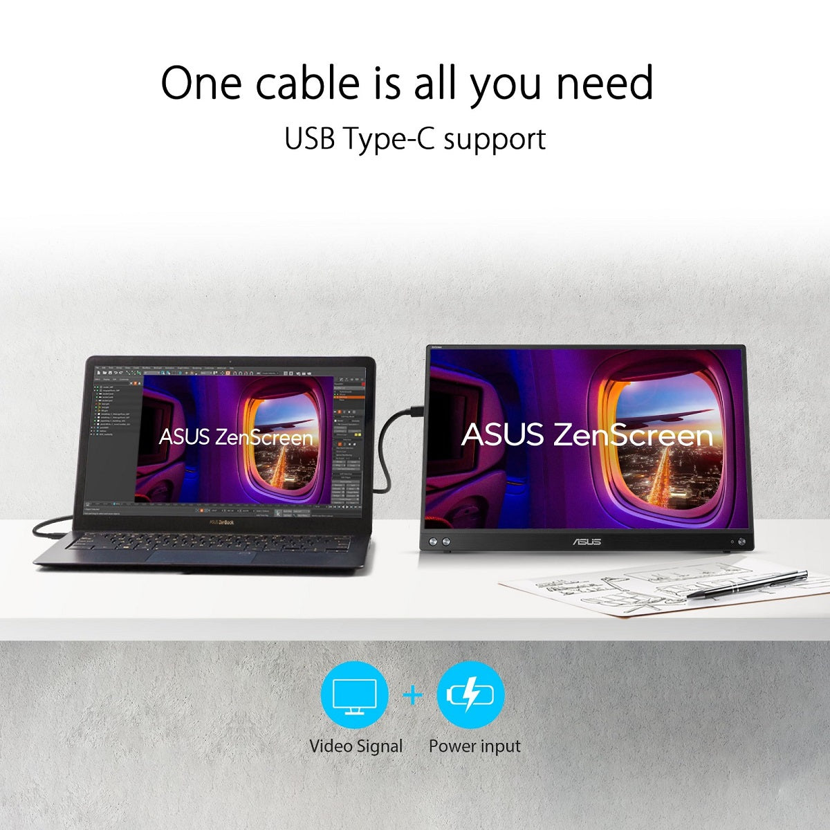 ASUS ZenScreen MB16AHV 15.6