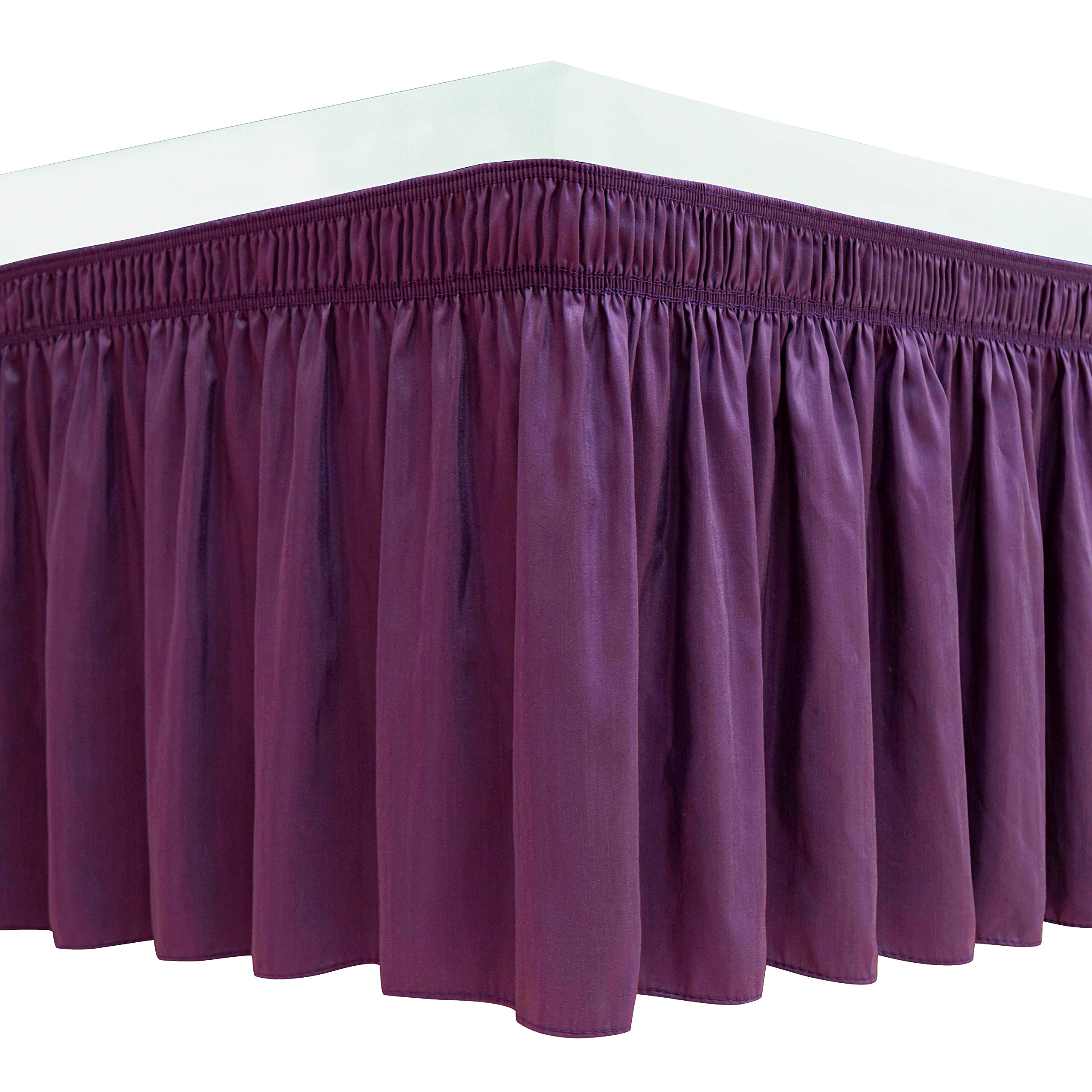 Premium Bamboo Cotton Bed Skirt King Size 78x80 Inches - 16 Inch Drop Elastic Ruffle Design for Easy Fit | Perfect for Bed Frame Coverage & Home Decor | Ideal for Master Bedrooms, Guest Rooms & Hotel Styling