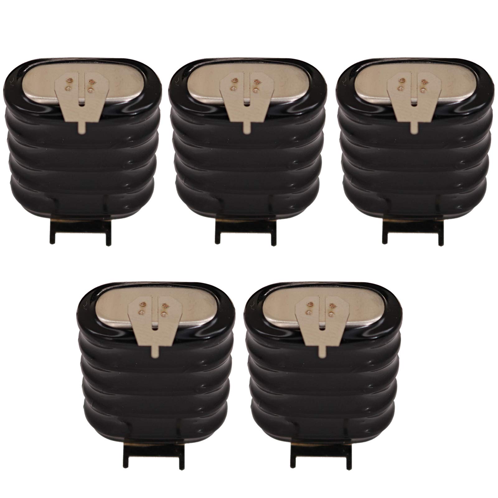 (5-Pack) GENUINE VARTA CELLS NiMH Rechargeable Battery 6V 150mAh 3Pin V150H-3 (Model 55615305059) - Perfect for Work Lights, LED Devices, GPS Trackers, Rechargeable Torches, Barcode Scanners & Hot Swap Notebooks - Long-Lasting Power for Outdoor, Office & Emergency Use