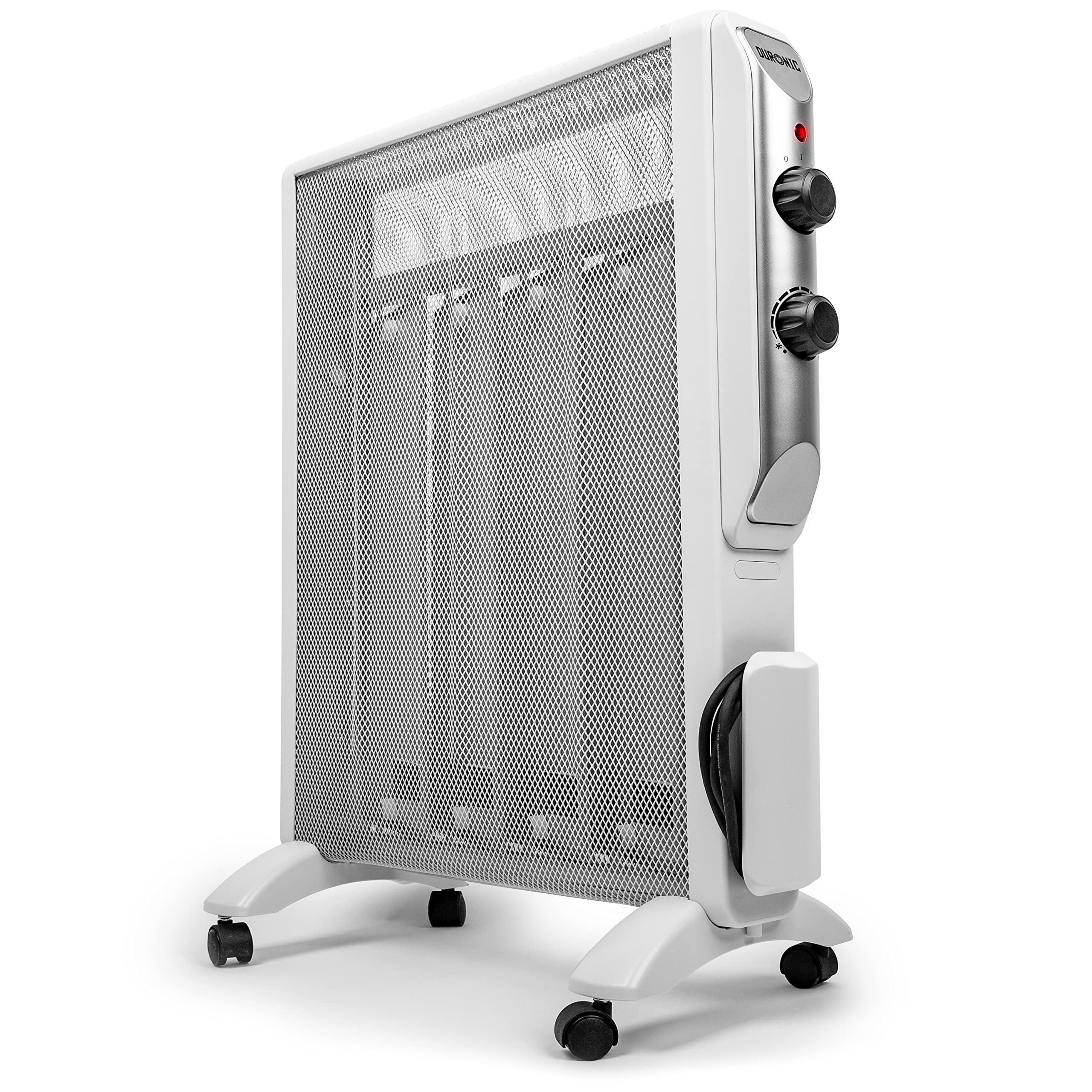 Duronic HV220 WE Electric Heater - Oil-Free Convection & Micathermic Panel Heater for Home, Bedroom, Office & Garage - Portable Space Heating Solution for Winter & Cold Weather