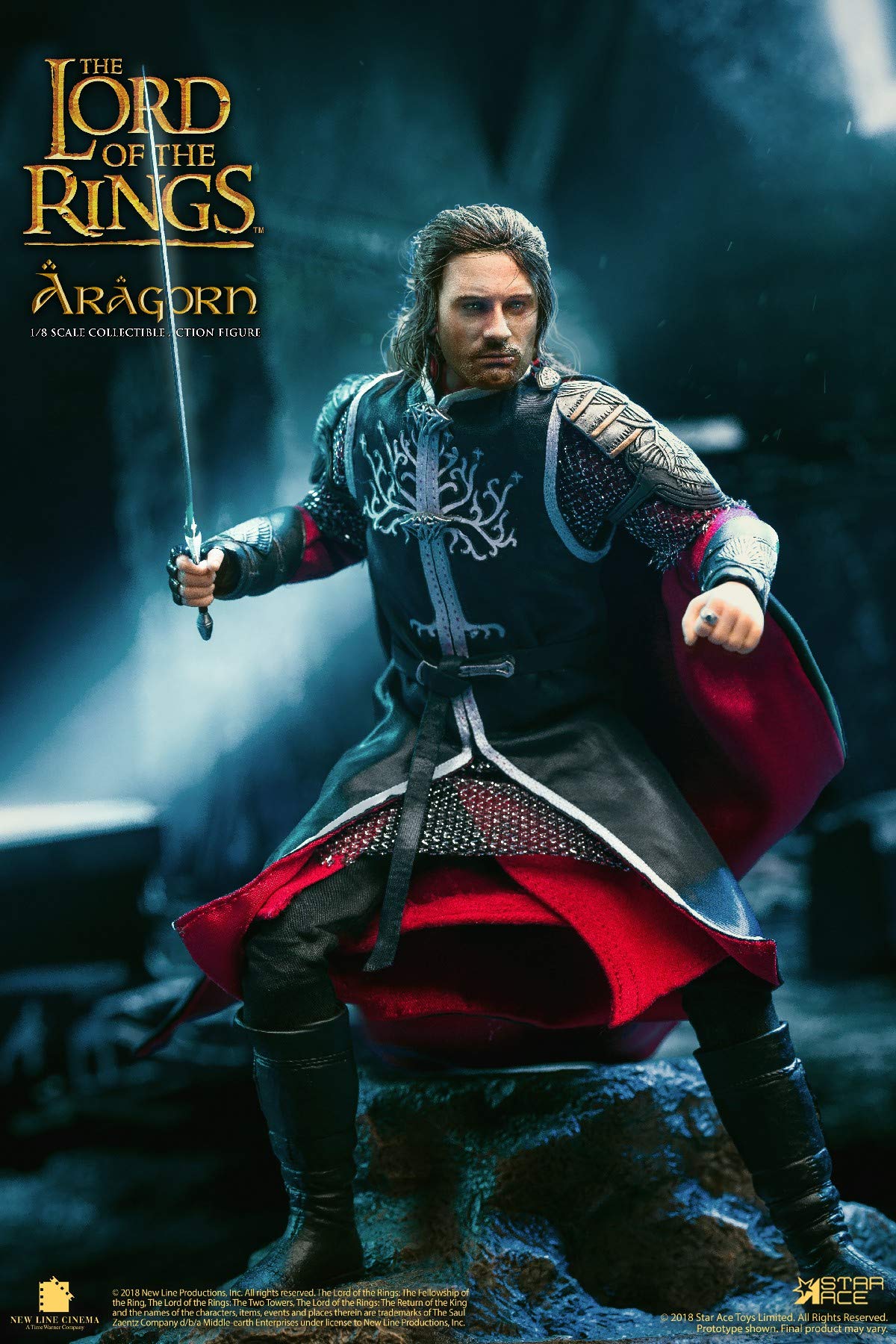 Star Ace Toys The Lord of The Rings: Aragorn 2.0 Deluxe Edition 1:8 Scale Collectible Action Figure - Perfect for LOTR Fans, Display & Collection